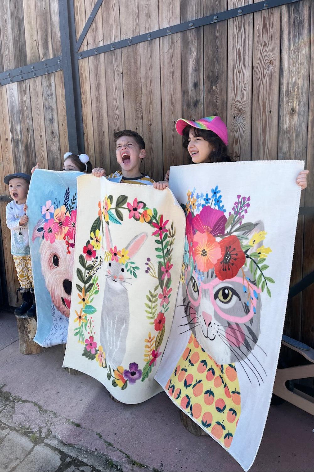 Hueppi-Sunny Bunny Makinede Yıkanabilir Non-Toksik Tavşanlı Çocuk Odası Halısı-Halı-4-Milagron.com