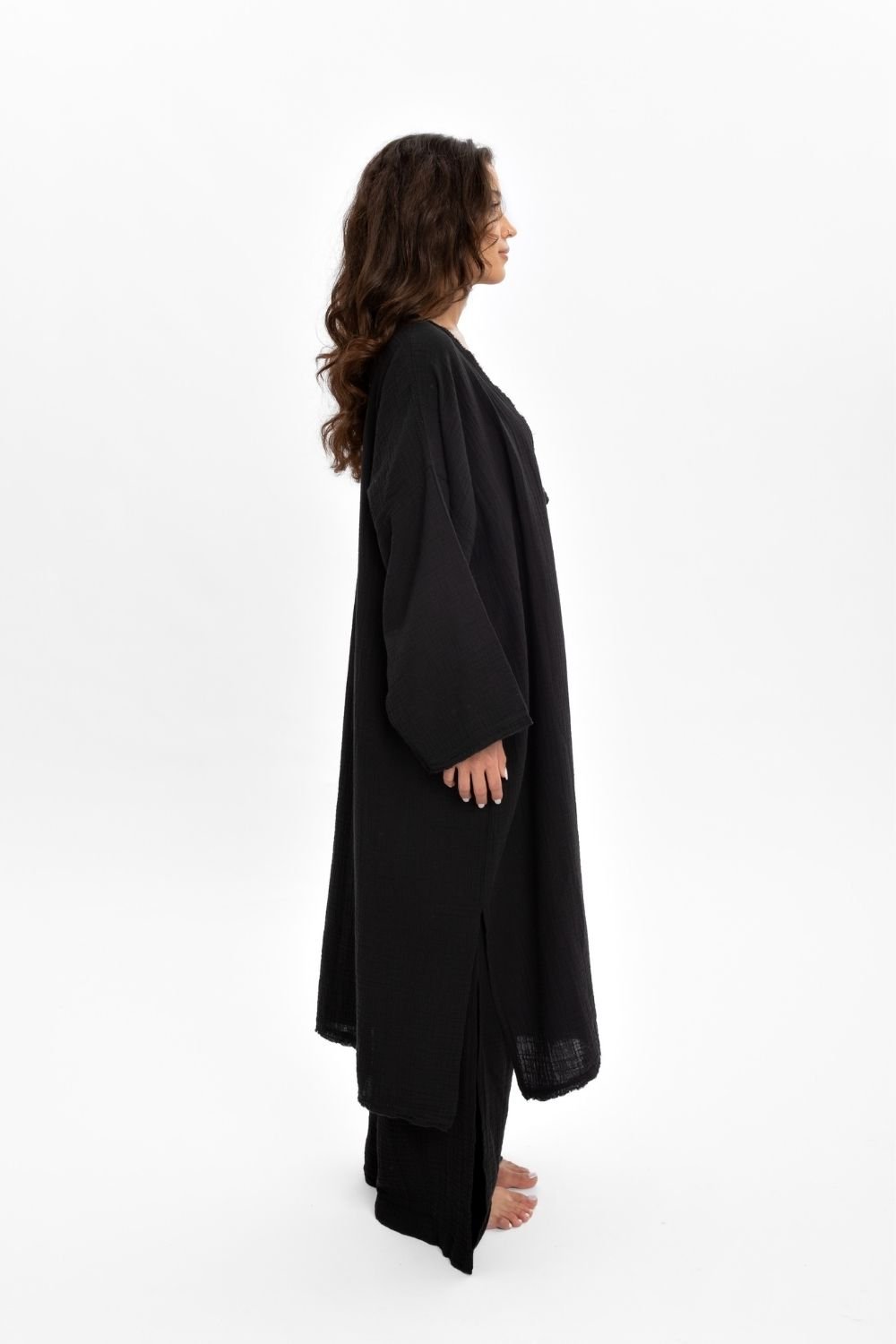 Husufi-Holly Siyah Kimono-Kimono-3-Milagron.com