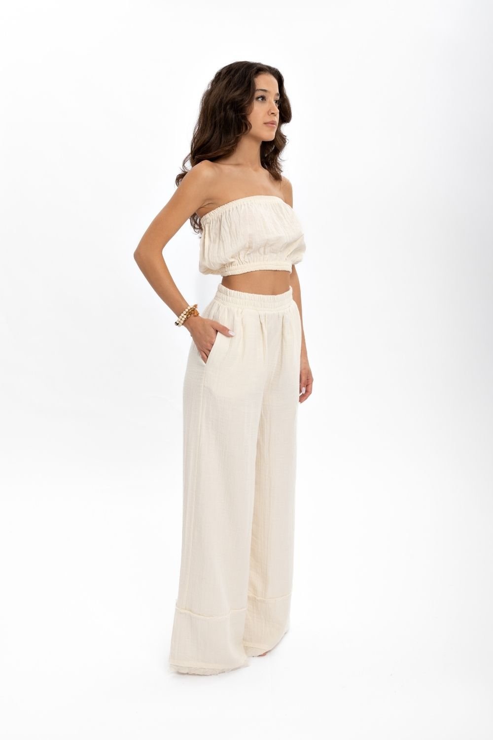 Husufi-Naturel Bol Paça Pantolon-Pantolon-4-Milagron.com