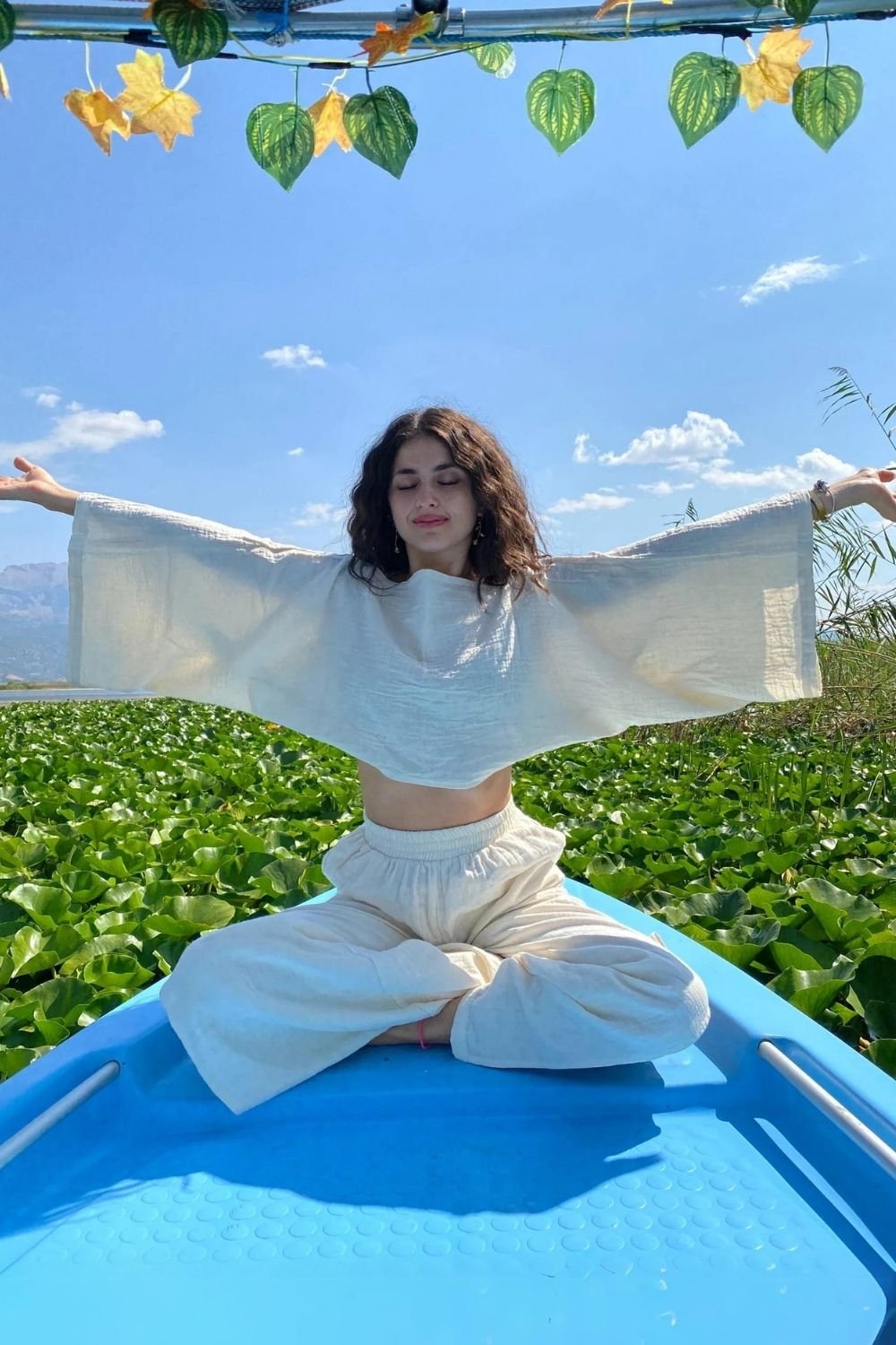 Husufi-Naturel Crop Bluz-Top-1-Milagron.com