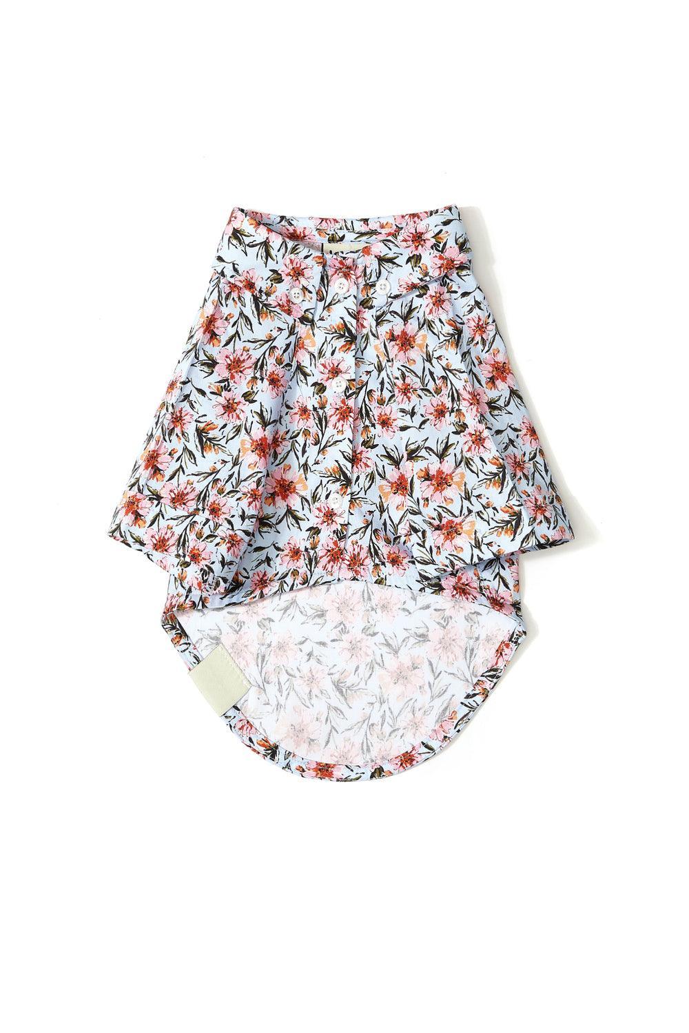 Hypet Fashion-Blue Floral Gömlek-Köpek-2-Milagron.com