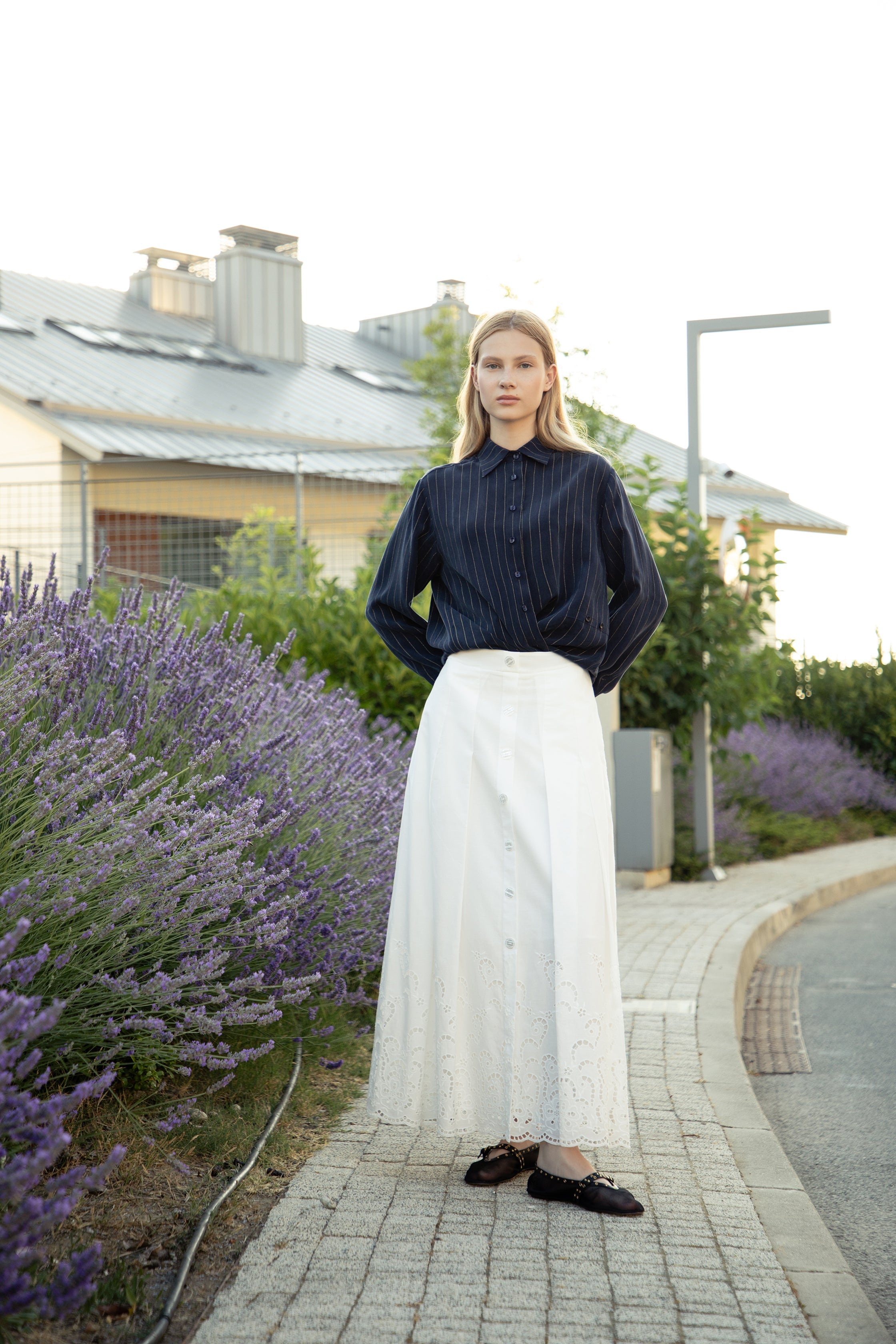 Giselle White Maxi Skirt