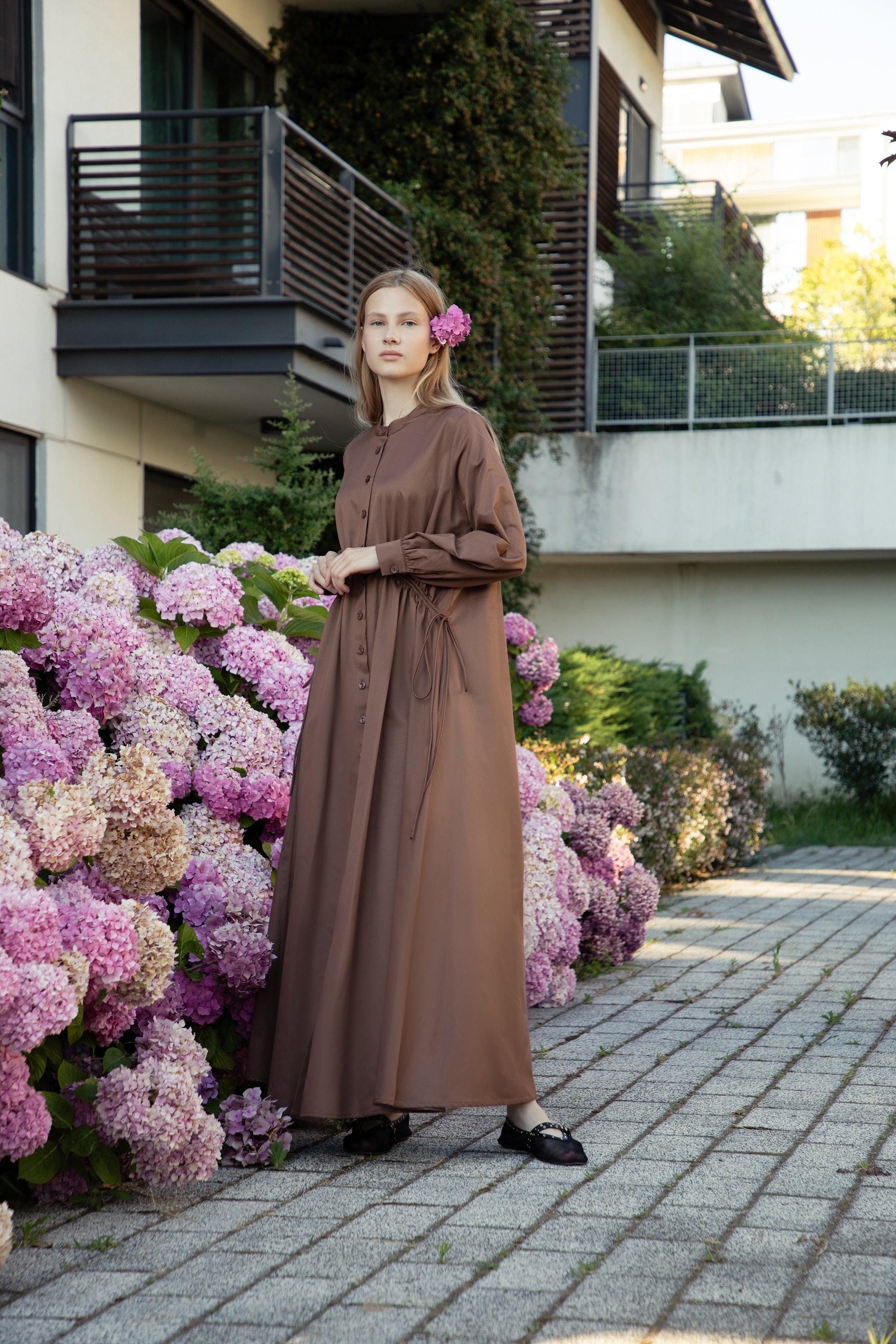 Irisa Brown Maxi Dress