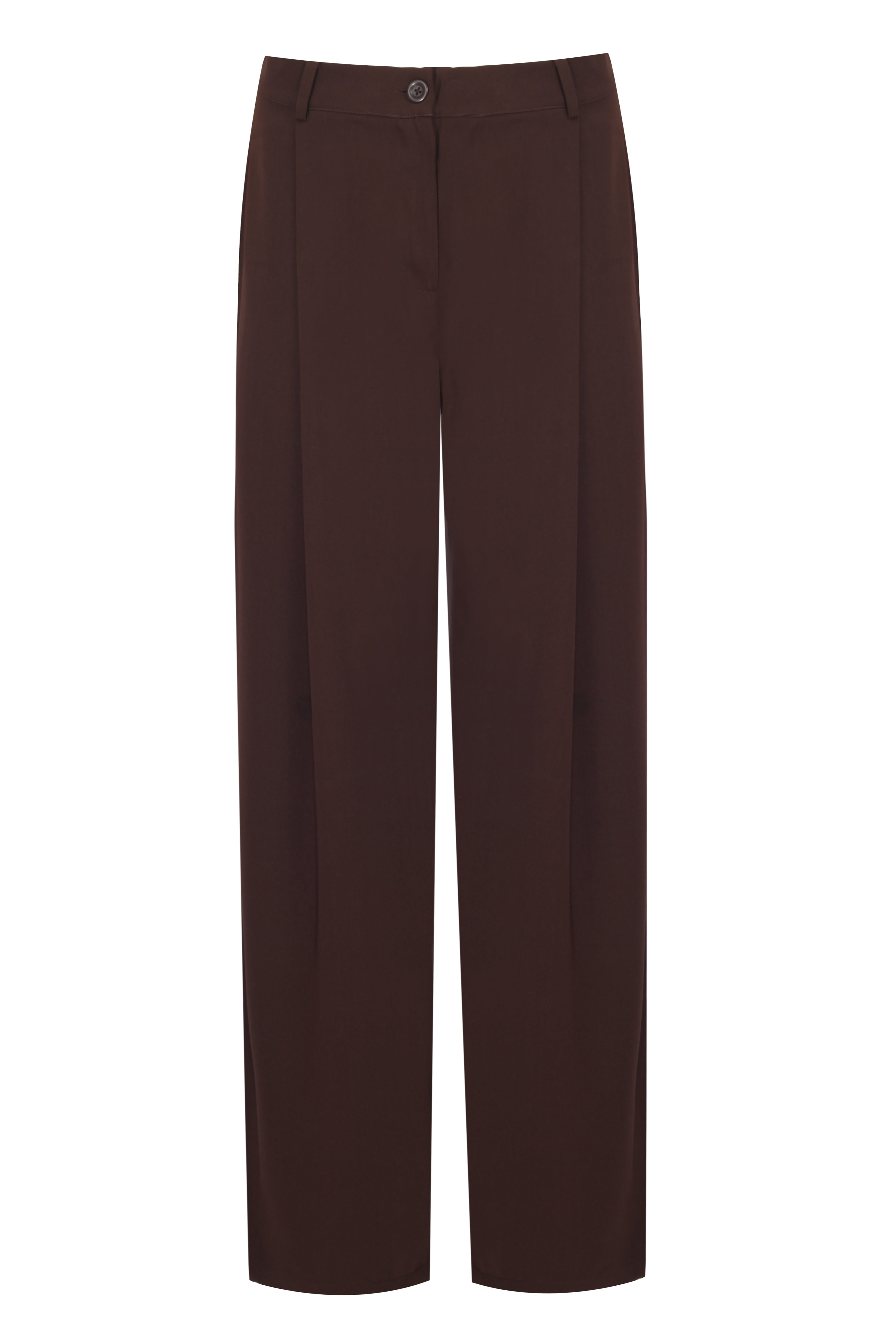 Yasemin Karagülle-Marlow Pants Dark Brown-Kumaş Pantolon-1-Milagron.com