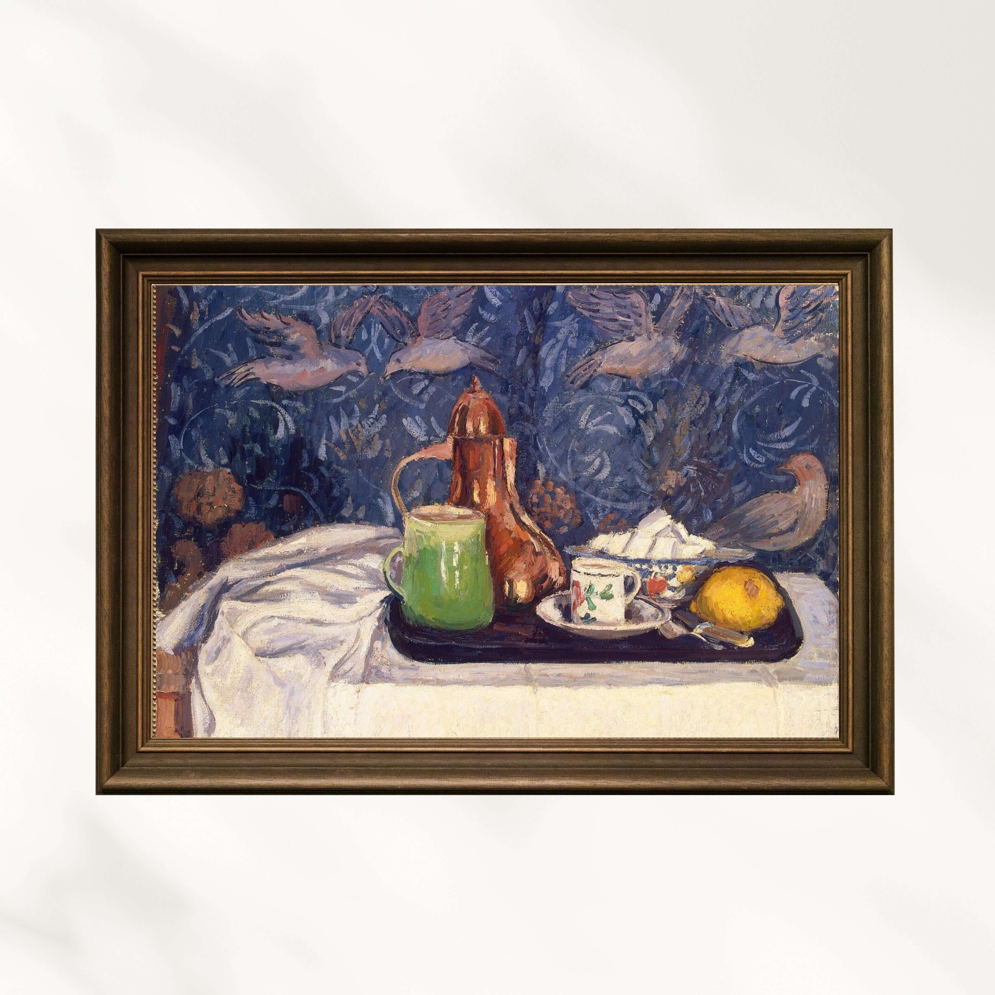 Camille Pissarro - Kahve Demliği Ile Natürmort