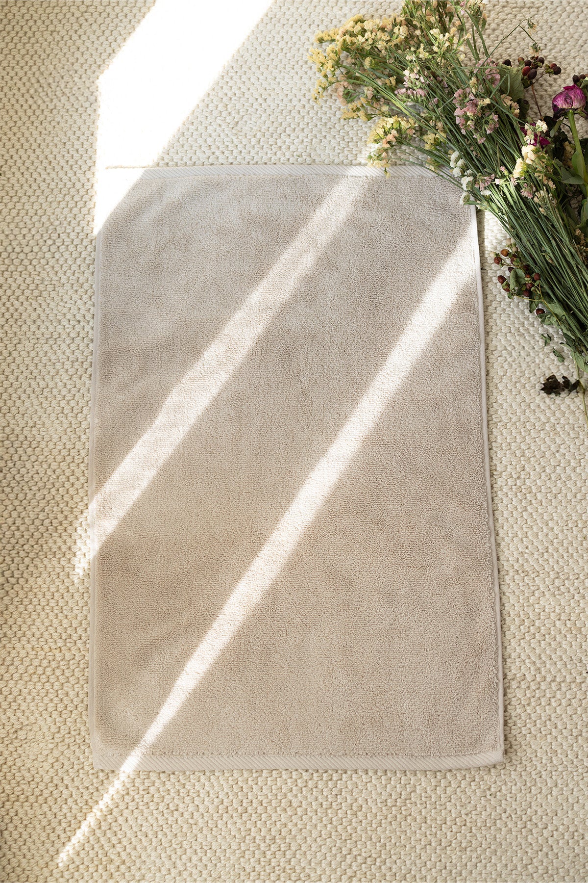 Irya-Alba Tekli Havlu Banyo Paspası 50x80 Bej-Banyo Paspası-1-Milagron.com