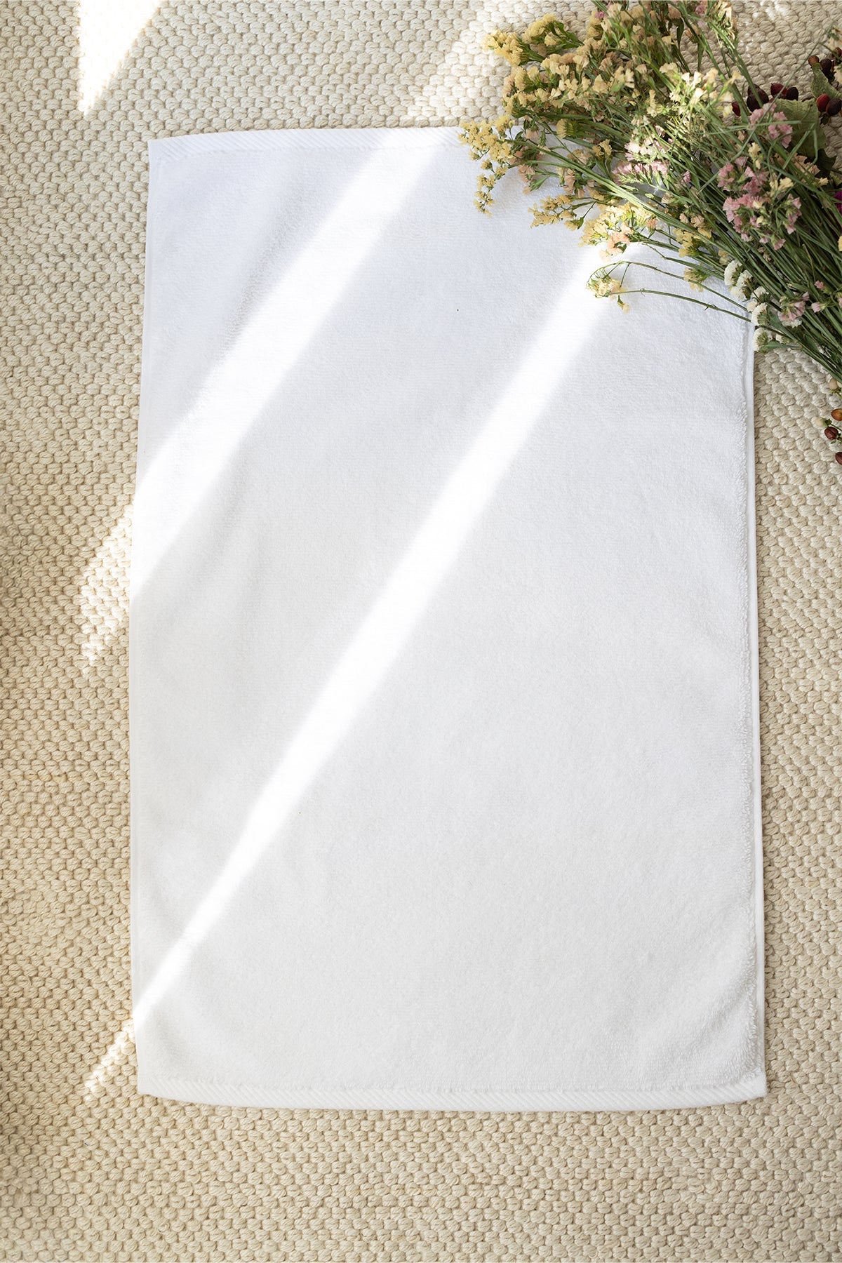 Irya-Alba Tekli Havlu Banyo Paspası 50x80 Beyaz-Banyo Paspası-1-Milagron.com