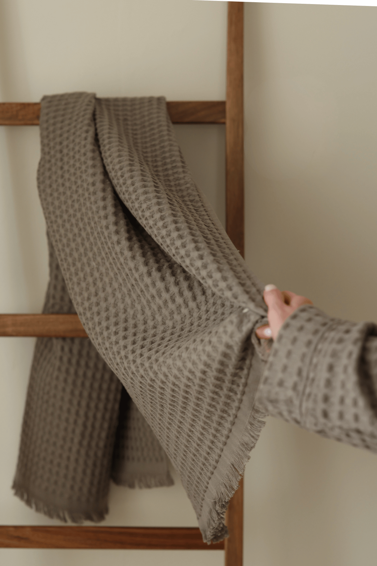 İrya-Aura Waffle Benyo Havlusu Gri 70x140-Havlu-1-Milagron.com