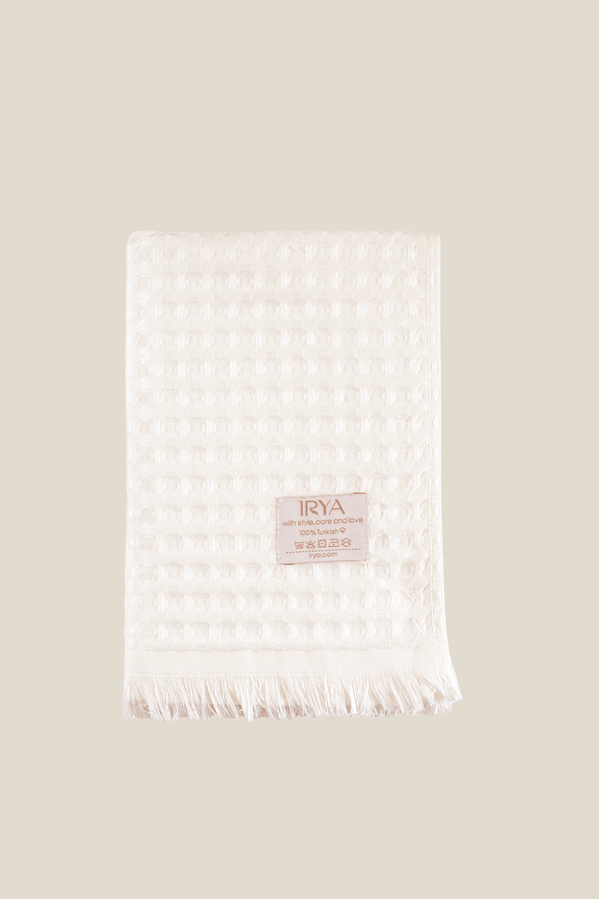 İRYA-Aura Waffle Havlu Ekru 50X100-Havlu & Havlu Setleri-8-Milagron.com