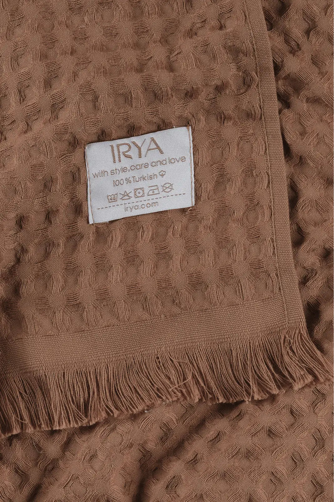İRYA-Aura Waffle Havlu Kahve 50X100-Havlu & Havlu Setleri-4-Milagron.com