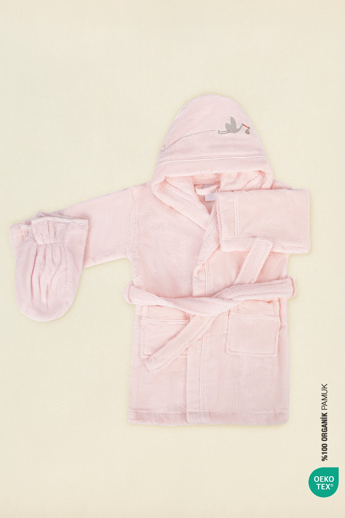 Irya-Bebe Marin çocuk Bornoz Pembe-Çocuk Bornozu-1-Milagron.com