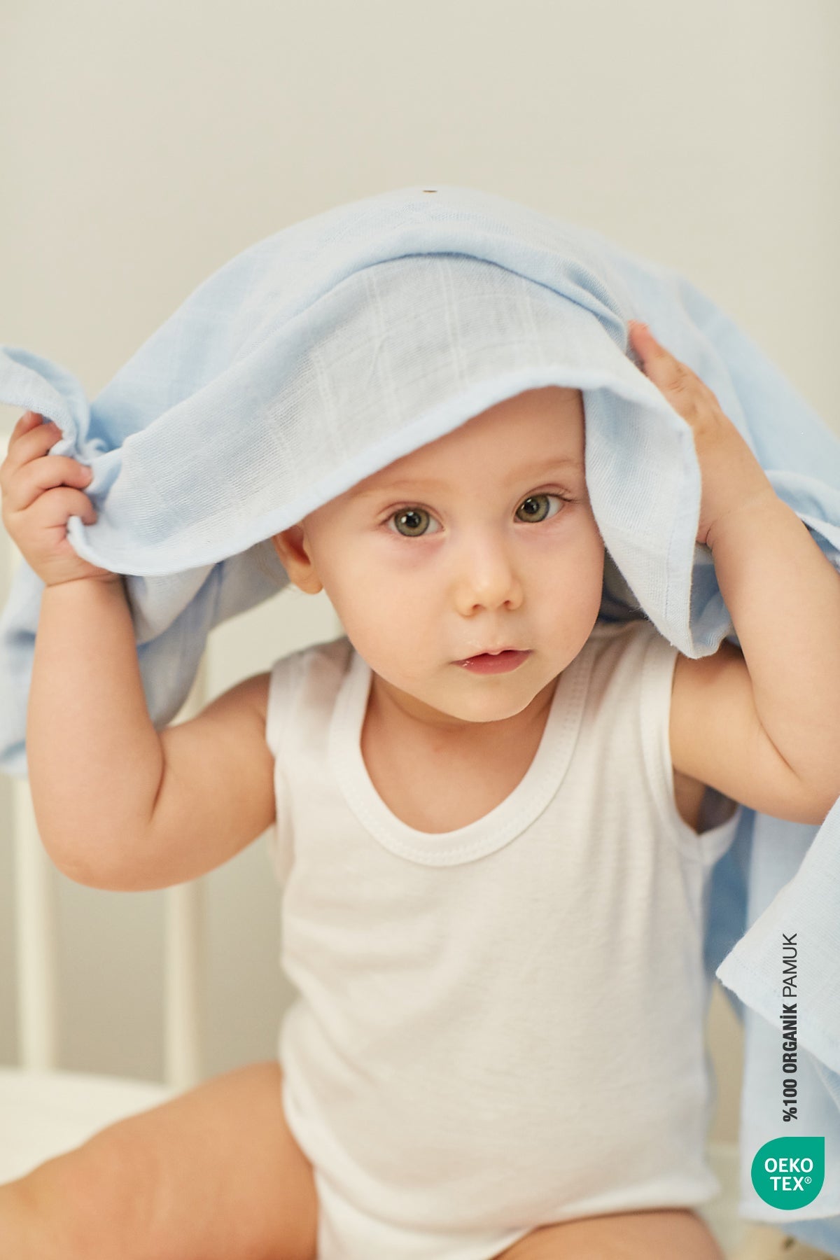 Irya-Bebe Marin çok Amaçlı Müslin örtü 120x120 Mavi-Bebek Battaniyesi-1-Milagron.com