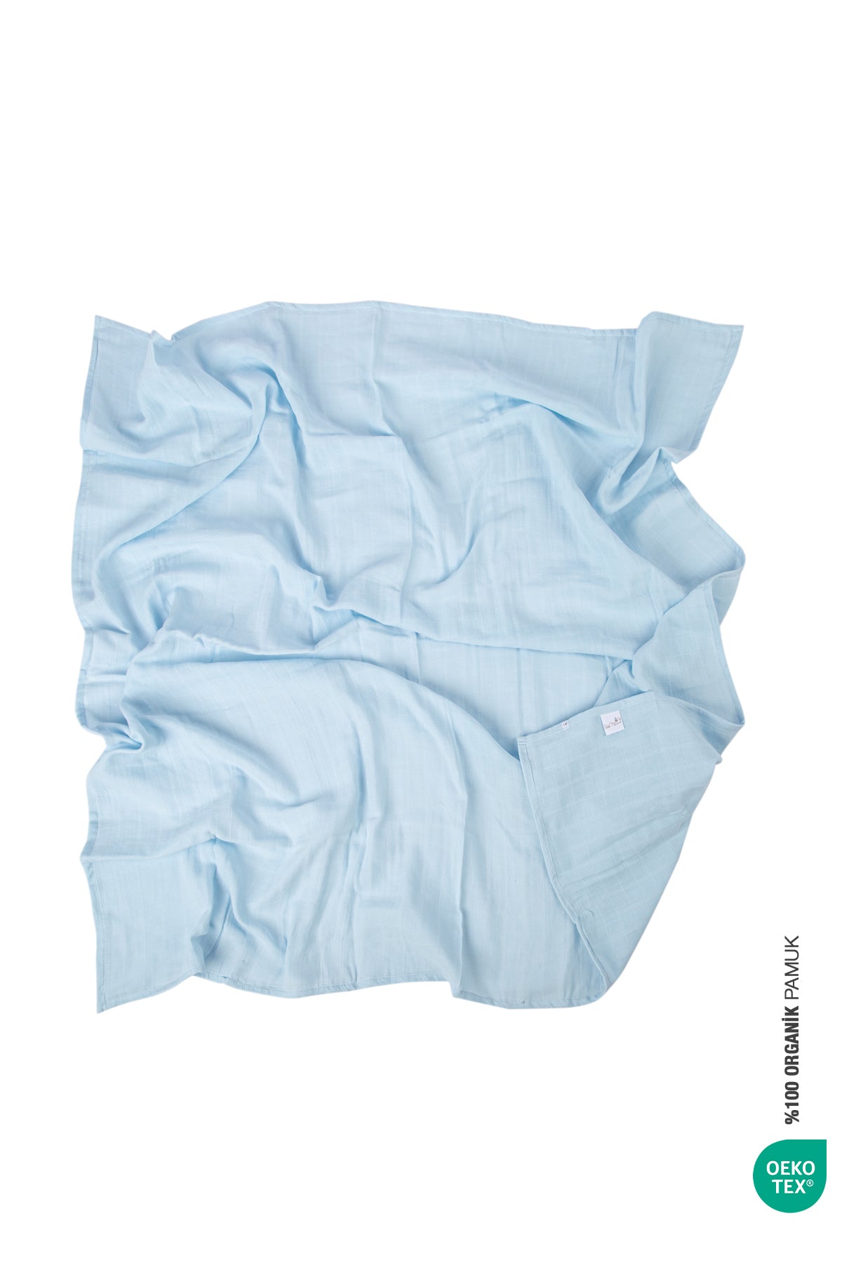 Irya-Bebe Marin çok Amaçlı Müslin örtü 120x120 Mavi-Bebek Battaniyesi-6-Milagron.com