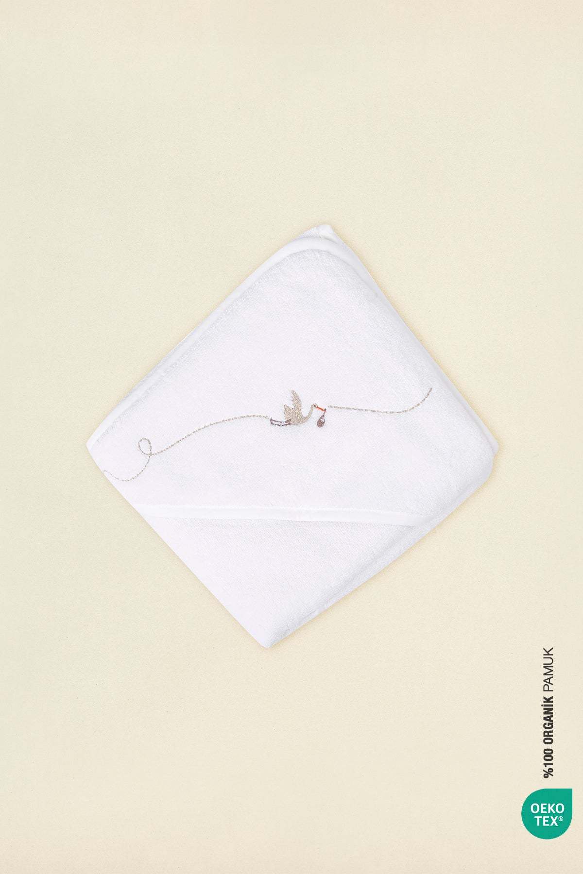 Irya-Bebe Marin Kundak Havlu 75x75 Beyaz-Kundak-3-Milagron.com