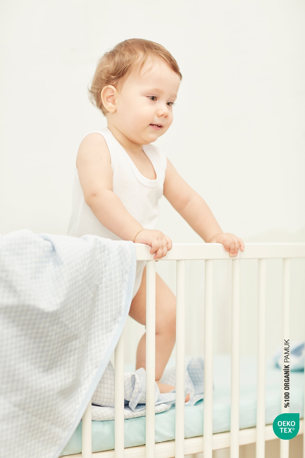 Irya-Bebe Marin Mermaid Müslin Battaniye 120x120 Mavi-Bebek Battaniyesi-6-Milagron.com