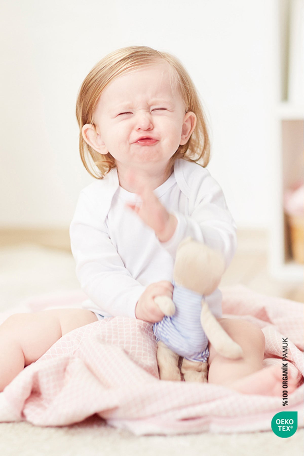 Irya-Bebe Marin Mermaid Müslin Battaniye 120x120 Pembe-Bebek Battaniyesi-3-Milagron.com