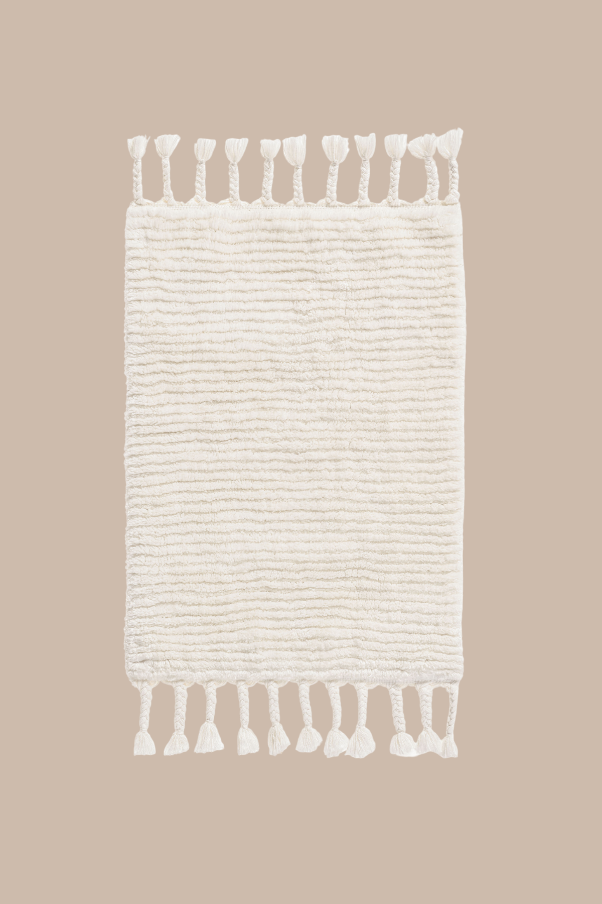 Belina Tekli Bambu Banyo Paspası 50X80 Cm Milk Ekru