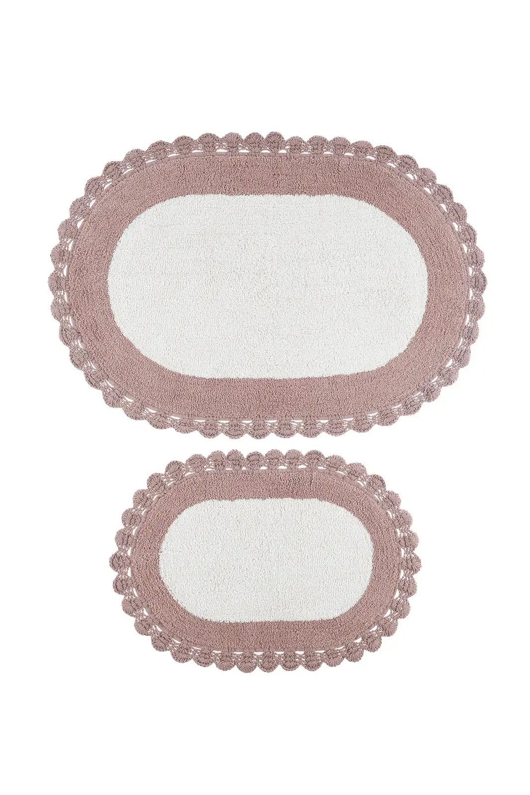İRYA-Bianca 2’Li Takım Banyo Paspası %100 Pamuk 40X60 + 60X90 Acı Kahve-Paspas-4-Milagron.com