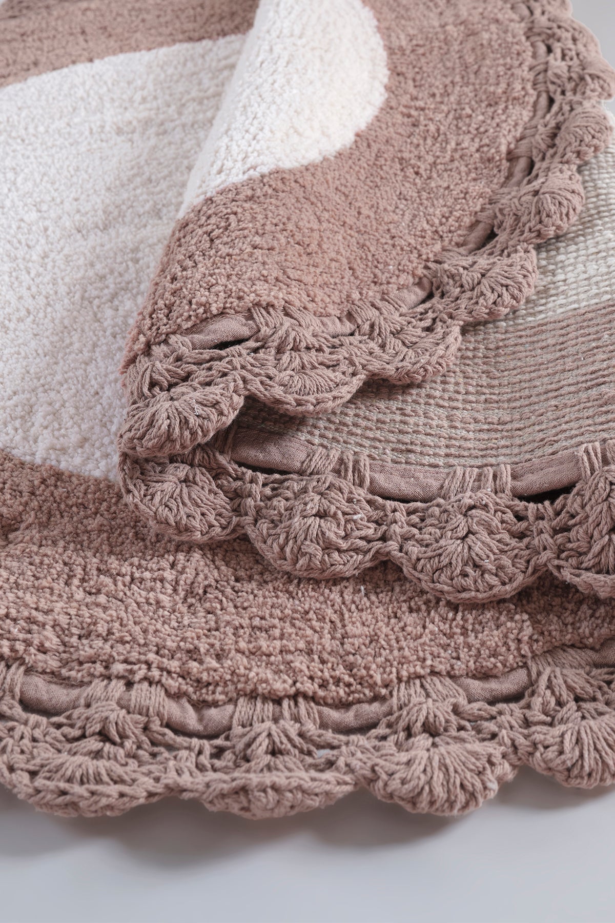 Irya-Bianca 2’li Takım Banyo Paspası %100 Pamuk 40x60 + 60x90 Acı Kahve-Banyo Paspası-6-Milagron.com