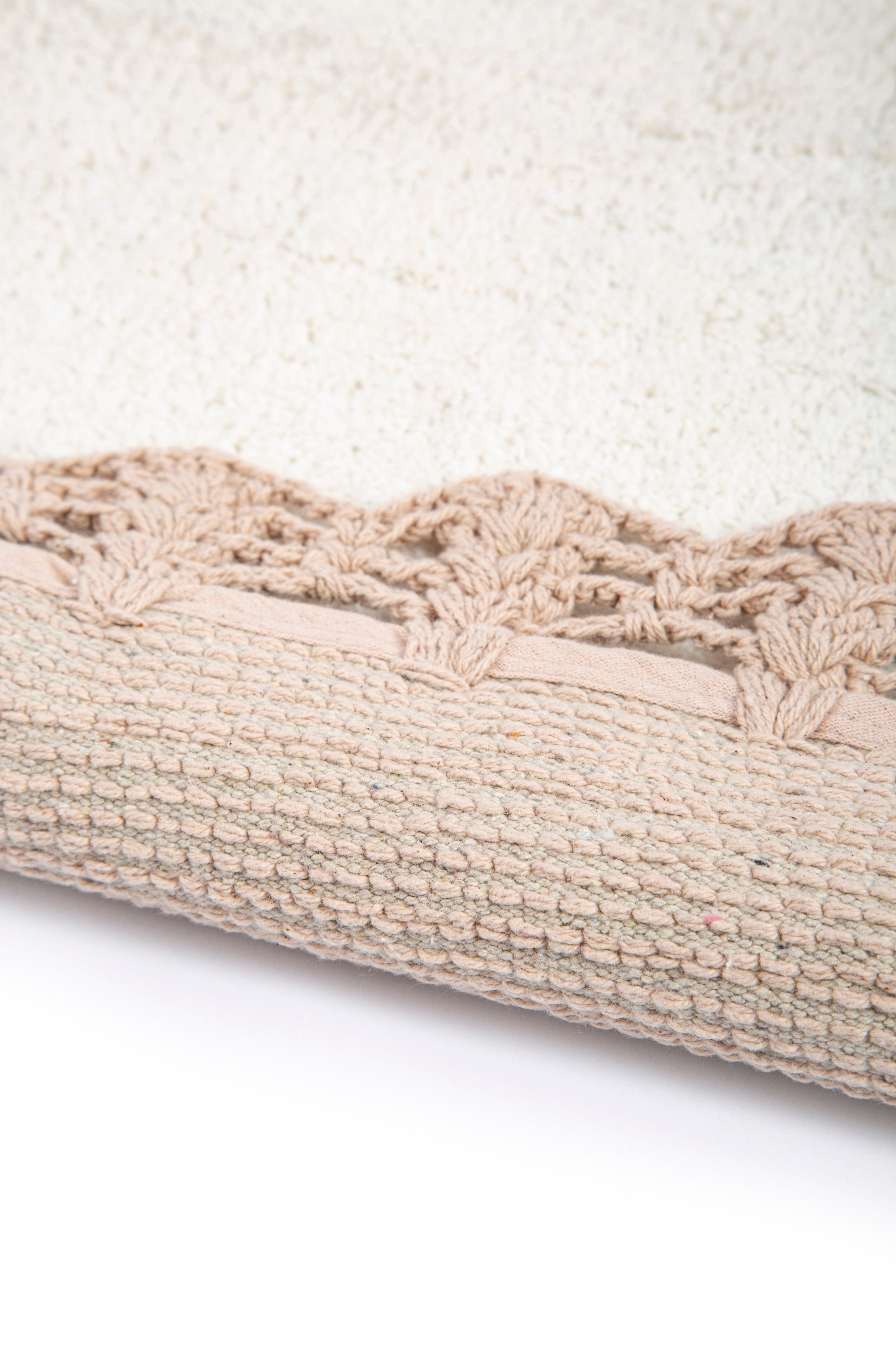 Irya-Bianca 2’li Takım Banyo Paspası %100 Pamuk 40x60 + 60x90 Ekru-Banyo Paspası-6-Milagron.com