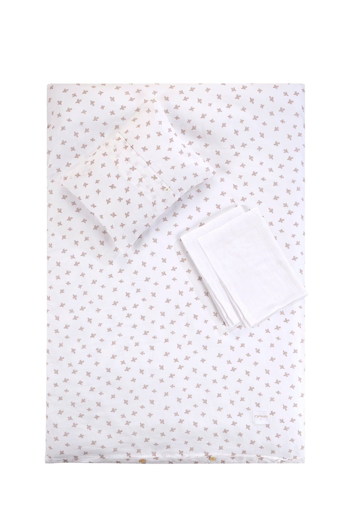 Irya-Birdie Organik Pamuk Müslin çocuk Nevresim Takımı-Çocuk Nevresim Takımı-2-Milagron.com