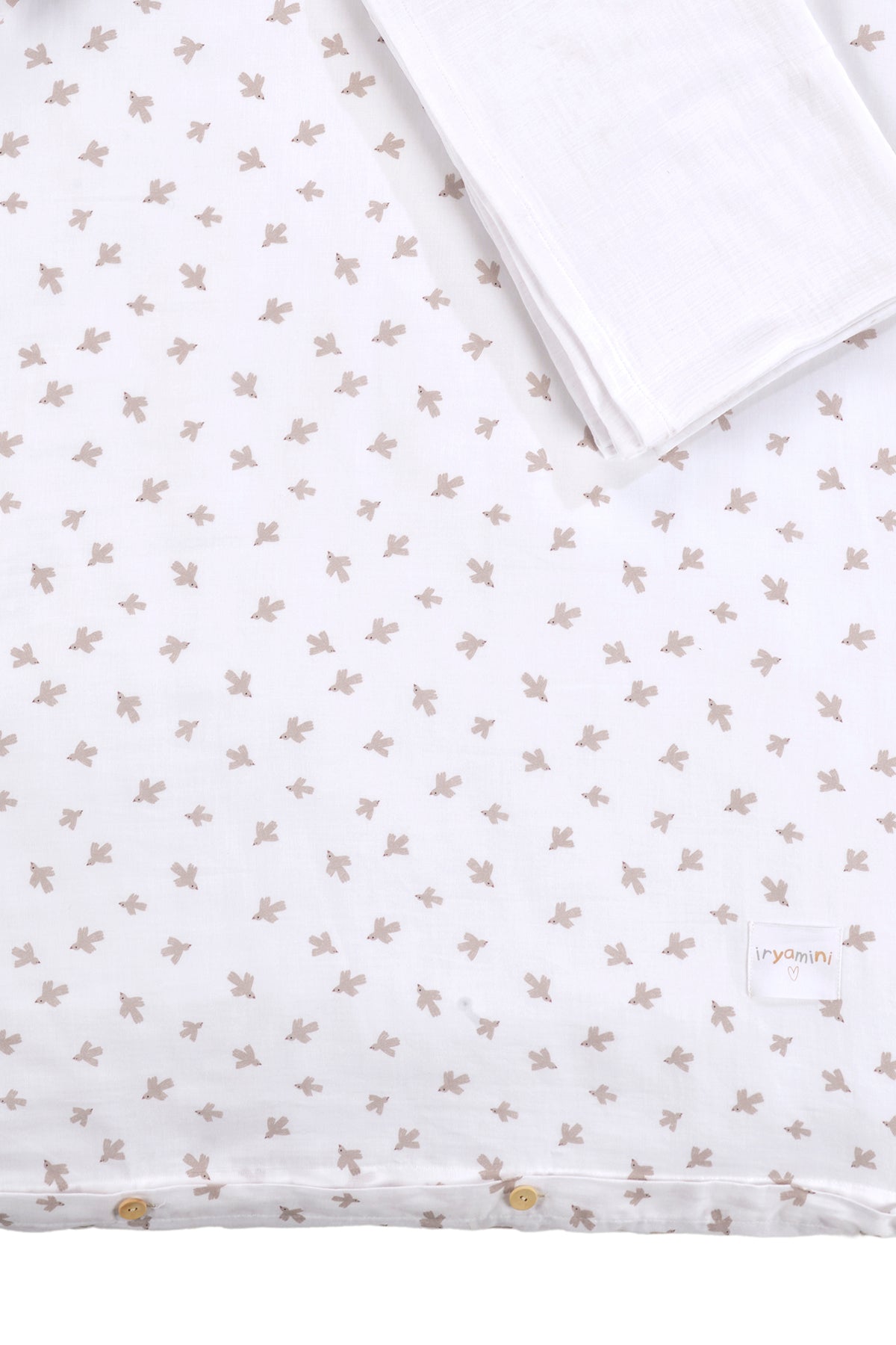 Irya-Birdie Organik Pamuk Müslin çocuk Nevresim Takımı-Çocuk Nevresim Takımı-6-Milagron.com