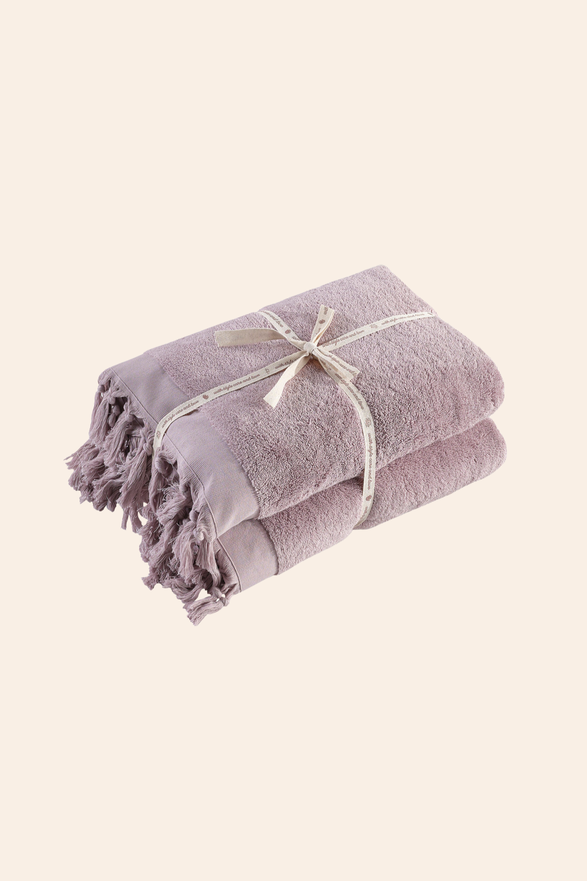 İRYA-Bodrum Banyo Havlusu Seti, Leylak - 2'li, 80x150 Cm-Havlu & Havlu Setleri-2-Milagron.com