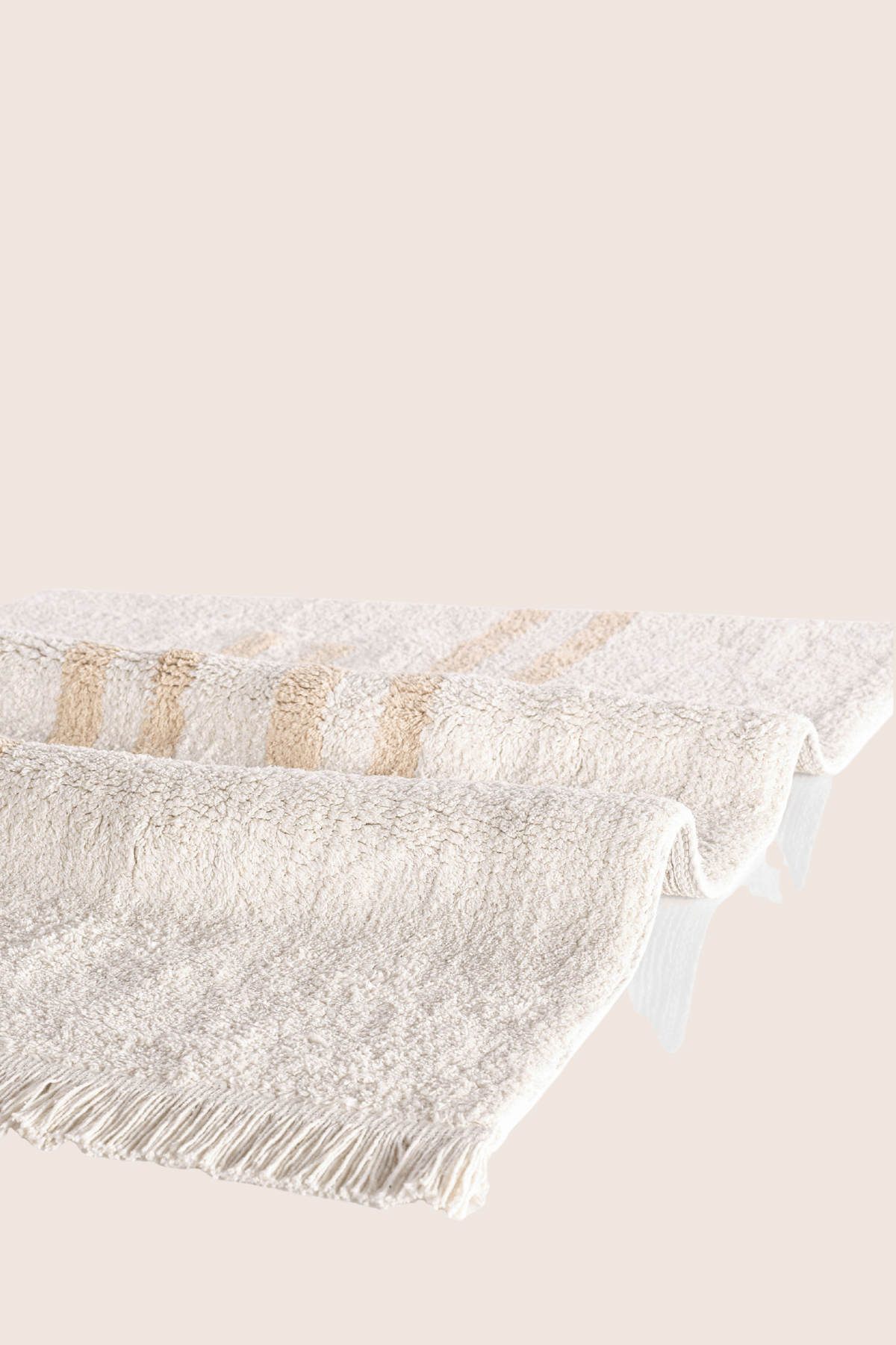 İRYA-Bound Tekli Banyo Paspası %100 Pamuk 50X80 Cm Beyaz-Paspas-7-Milagron.com