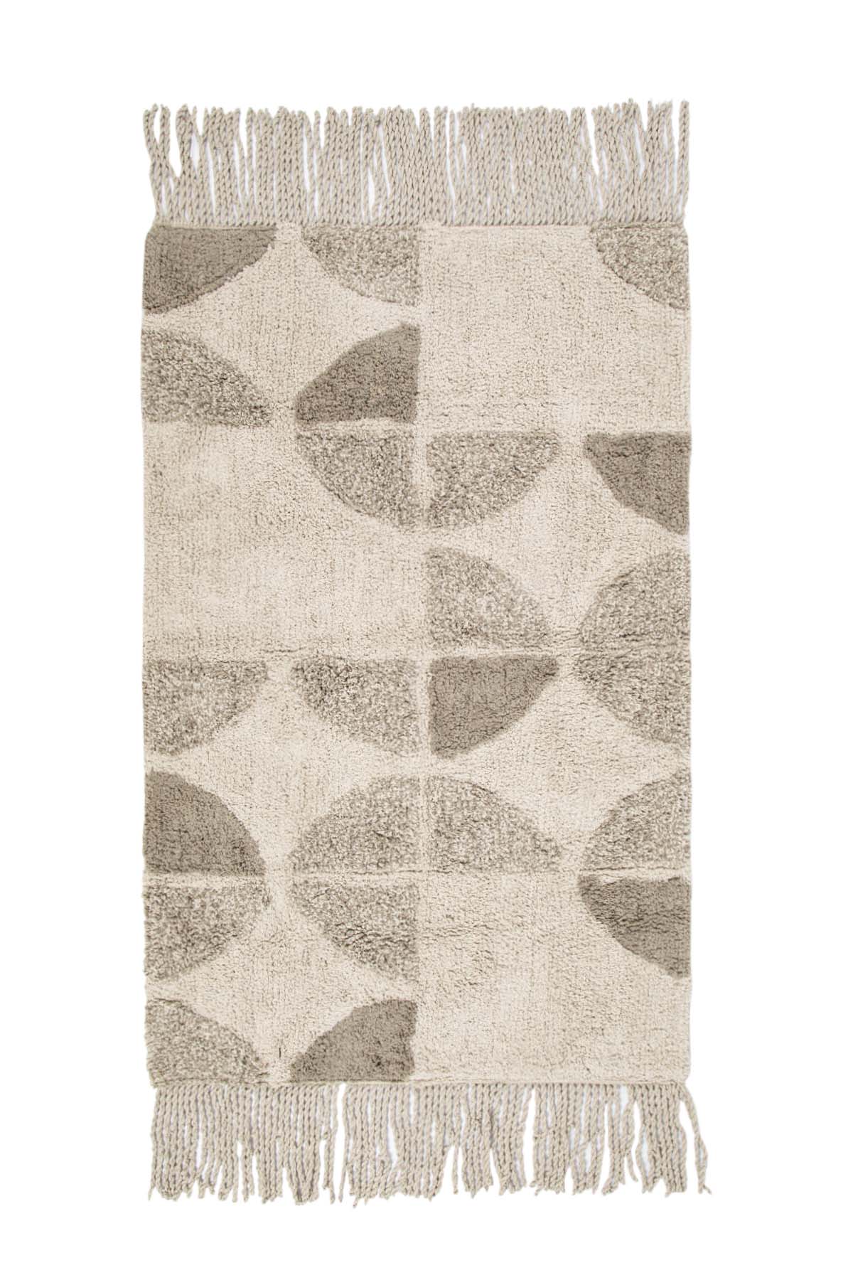 Irya-Brook Tekli Banyo Paspası %100 Pamuk 70x110 Bej-Banyo Paspası-2-Milagron.com