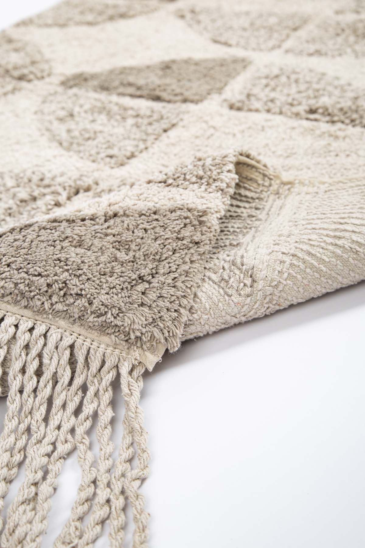 Irya-Brook Tekli Banyo Paspası %100 Pamuk 70x110 Bej-Banyo Paspası-6-Milagron.com