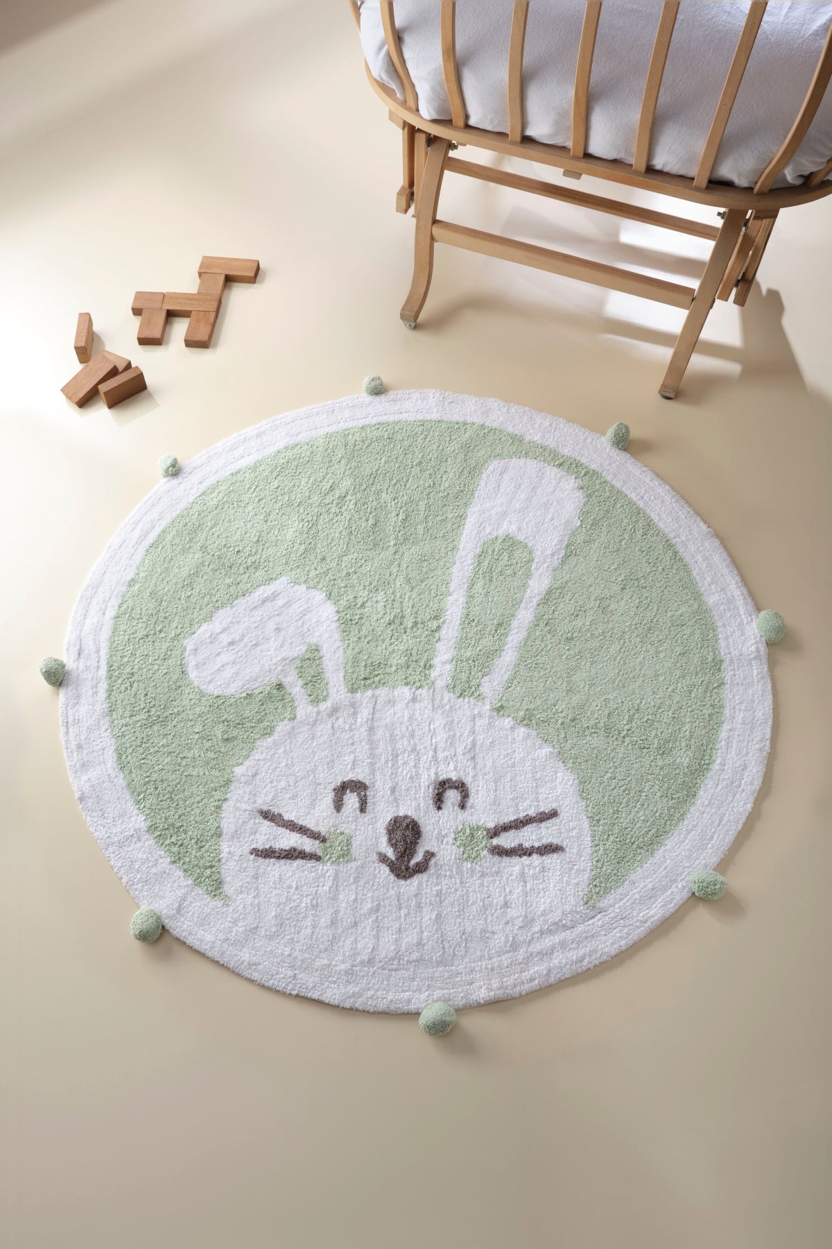 Irya-Bunny çocuk Odası Halısı 110x110-Çocuk Odası Halısı-1-Milagron.com