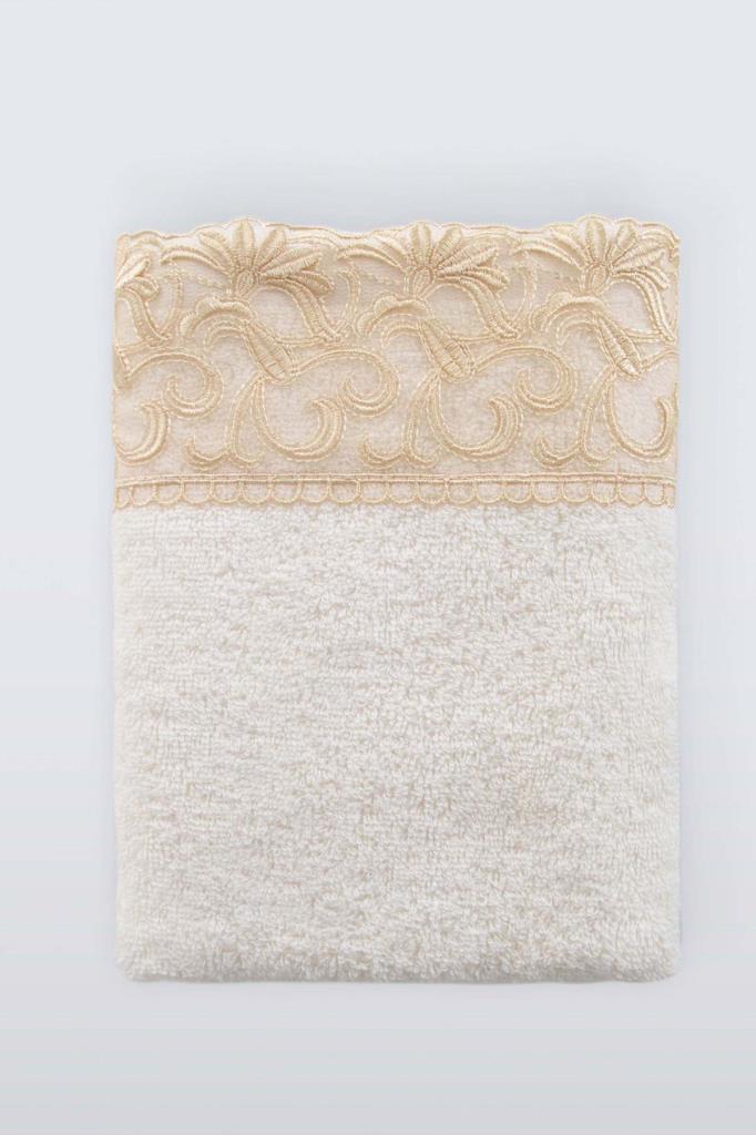 İRYA-Carmina Yüz Havlusu 50X90 Cm Ekru-Havlu & Havlu Setleri-2-Milagron.com
