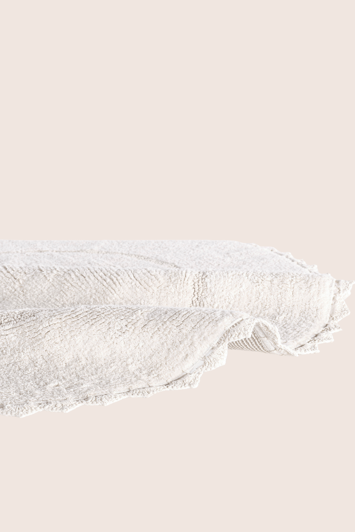 İRYA-Cathy Yuvarlak Banyo Paspası %100 Pamuk 100X100 Ekru-Paspas-4-Milagron.com
