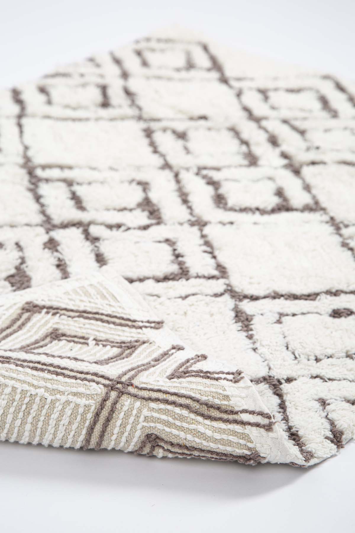 Irya-Cava Tekli Banyo Paspası %100 Pamuk 70x110 Kahverengi-Banyo Paspası-7-Milagron.com