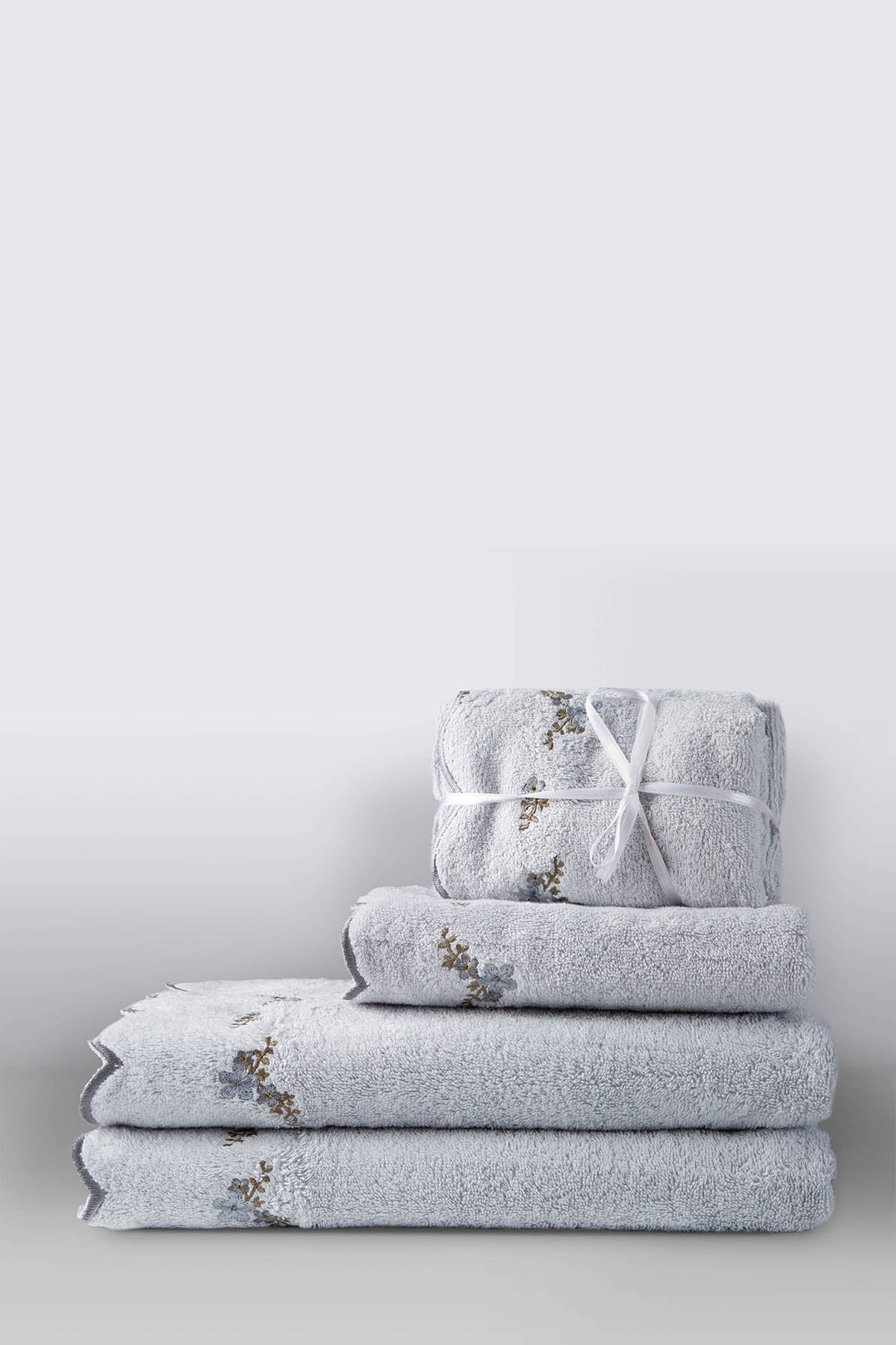 Irya-Clarina Banyo Havlusu 90x150 Cm Gri-Havlu-3-Milagron.com