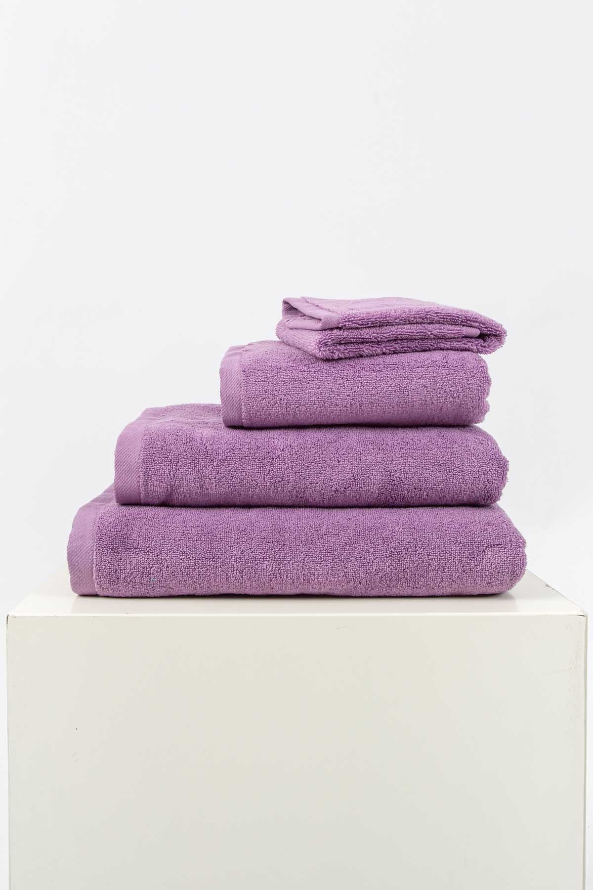 İRYA-Colet Banyo Havlusu 70X130 Cm Lila-Havlu & Havlu Setleri-3-Milagron.com