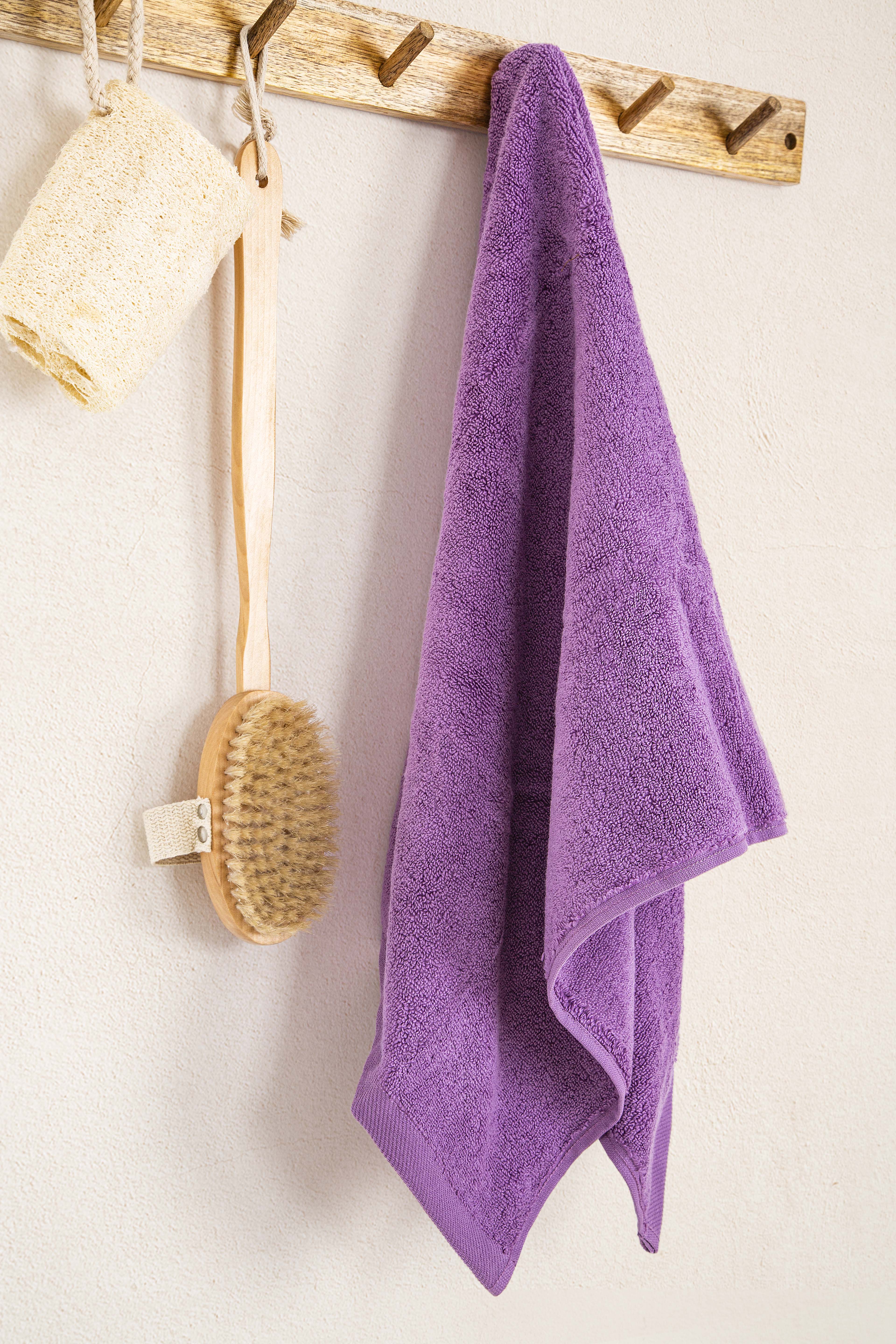 İRYA-Colet Banyo Havlusu 70X130 Cm Lila-Havlu & Havlu Setleri-6-Milagron.com