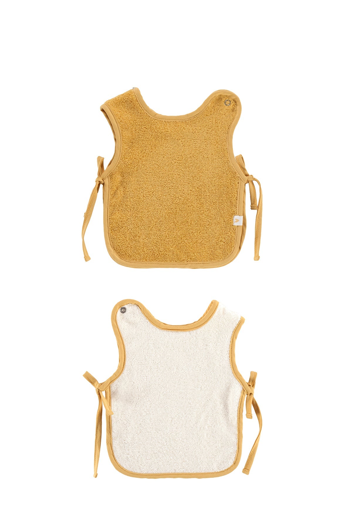 Irya-Colors Of Joy 2'li Organik Pamuk Müslin Bebek önlük Seti Hardal-Bebek Önlüğü-6-Milagron.com