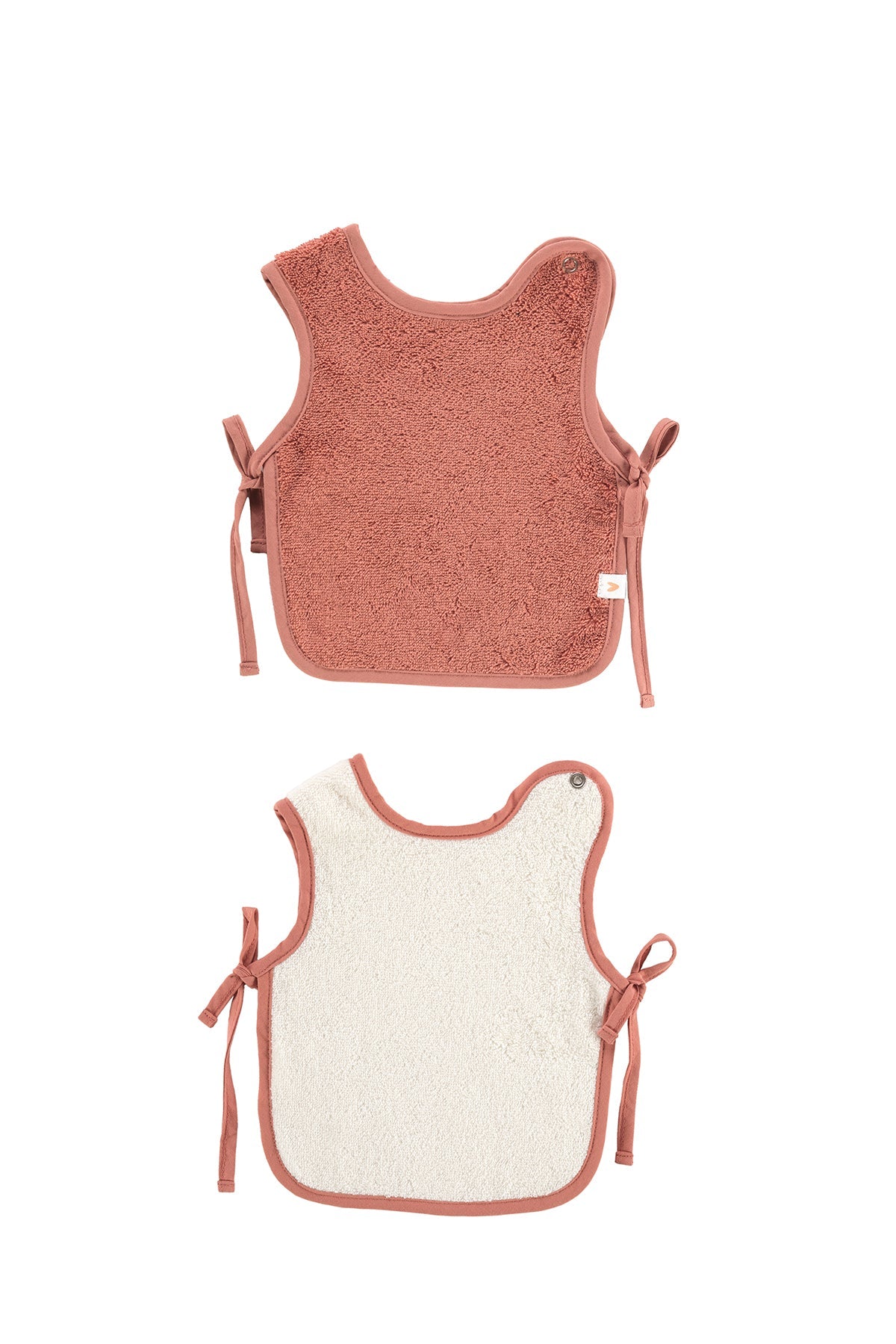 Irya-Colors Of Joy 2'li Organik Pamuk Müslin Bebek önlük Seti Kiremit-Bebek Önlüğü-6-Milagron.com