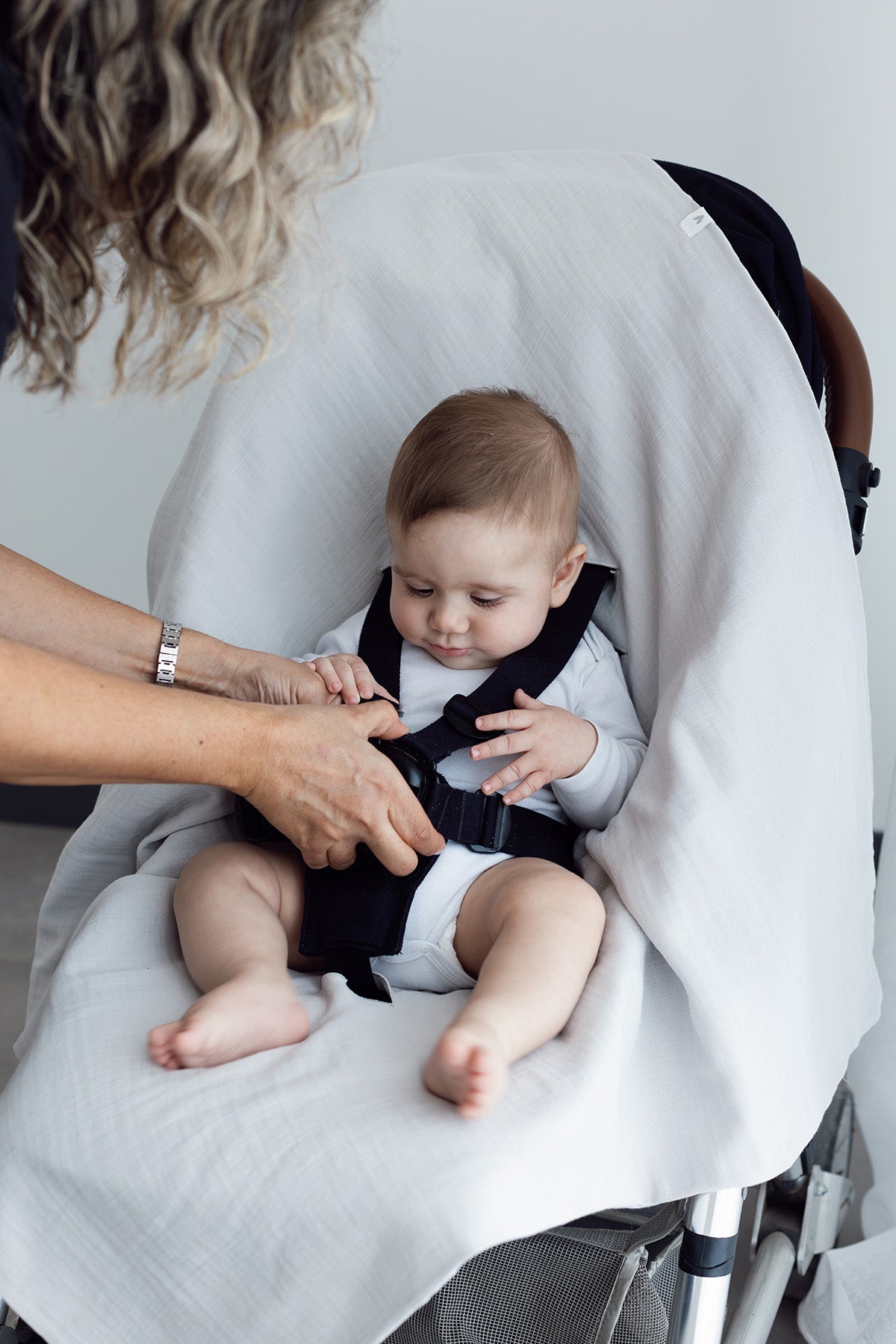 Irya-Colors Of Joy Organik Pamuk Müslin 2 Katlı Puset örtüsü Gri 85x85-Bebek Battaniyesi-3-Milagron.com