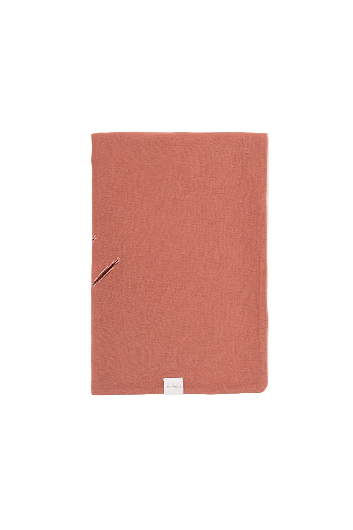 İRYA-Colors Of Joy Organik Pamuk Müslin 2 Katlı Puset Örtüsü Kiremit 85X85-Müslin Örtü-2-Milagron.com