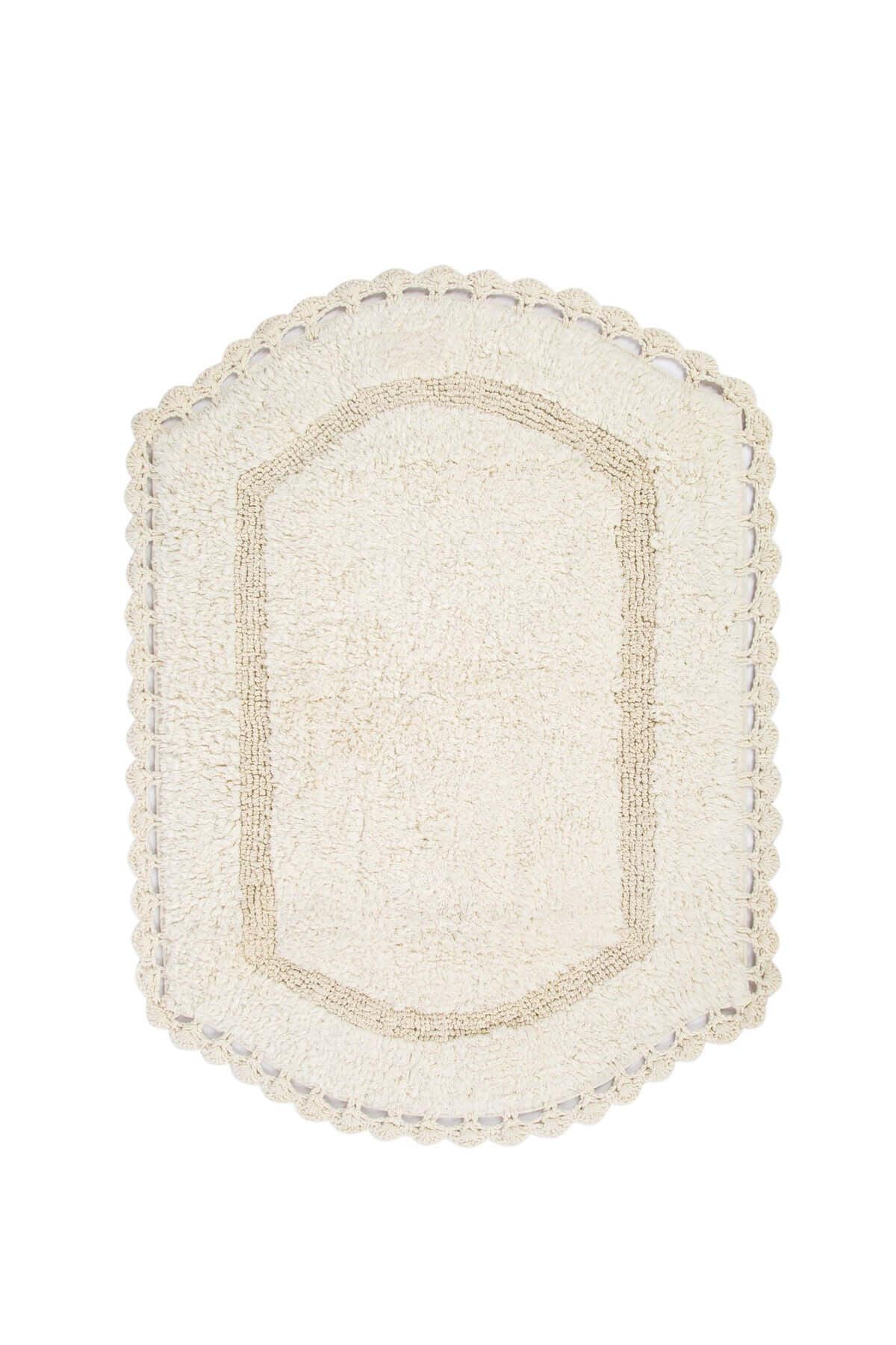 İRYA-Dale 2’Li Takım Banyo Paspası %100 Pamuk 40X60 + 60X90 Ekru-Paspas-10-Milagron.com