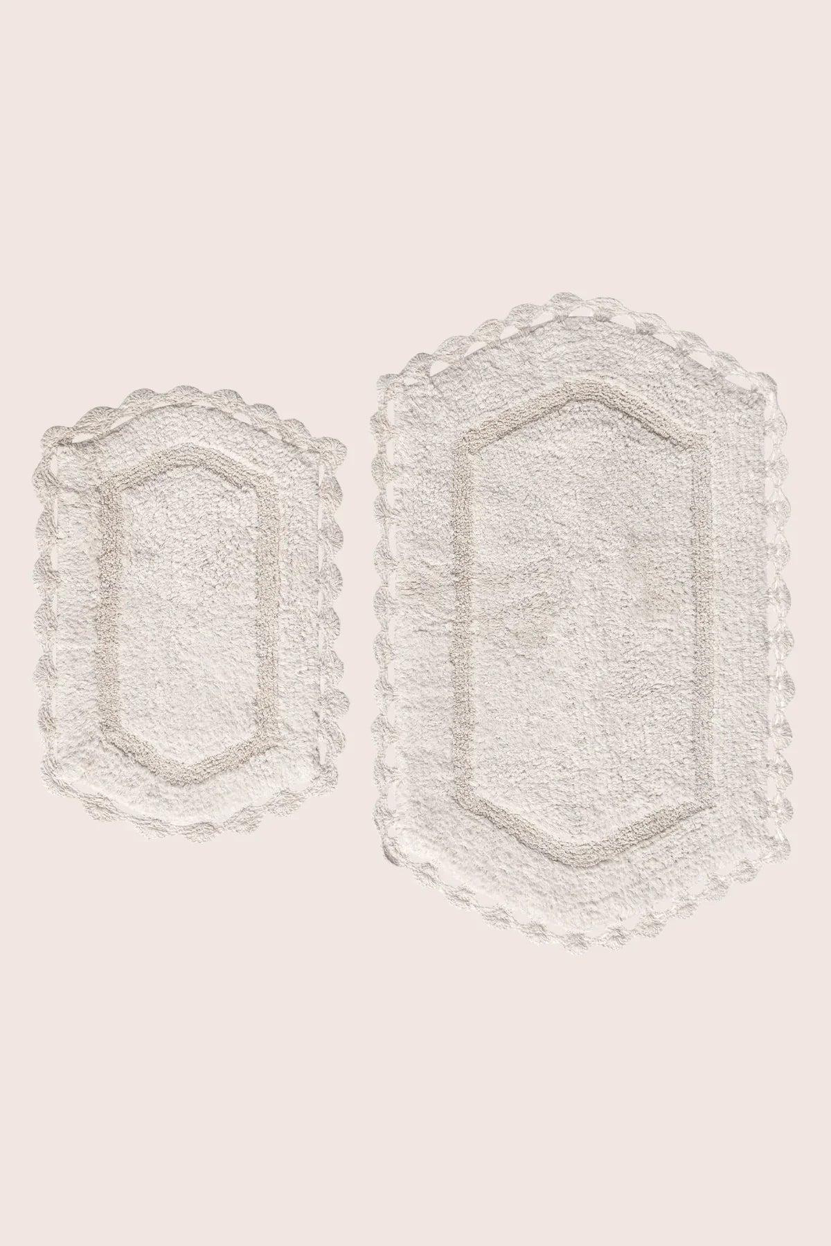 İRYA-Dale 2’Li Takım Banyo Paspası %100 Pamuk 40X60 + 60X90 Ekru-Paspas-4-Milagron.com