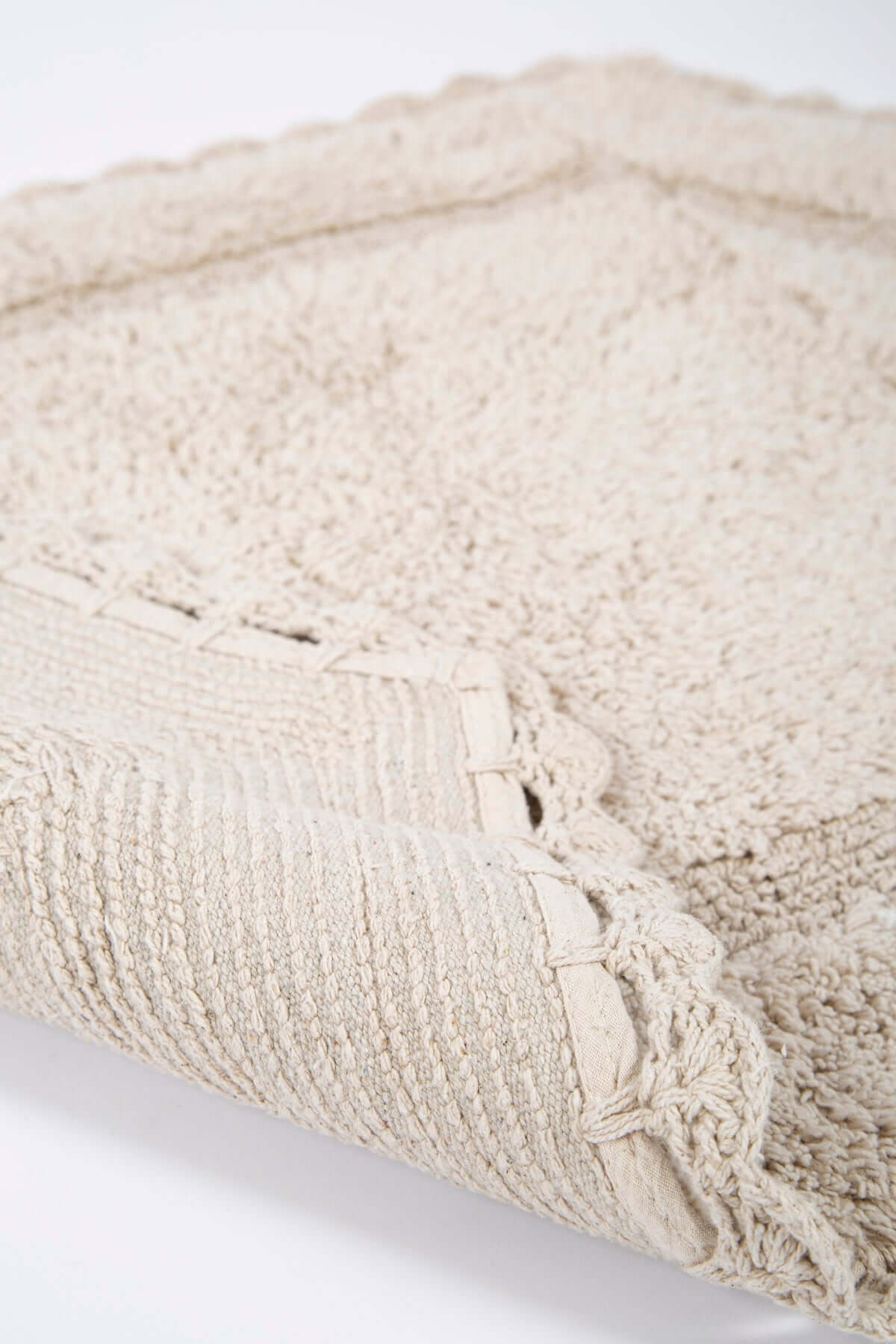 Irya-Dale 2’li Takım Banyo Paspası %100 Pamuk 40x60 + 60x90 Bej-Banyo Paspası-5-Milagron.com