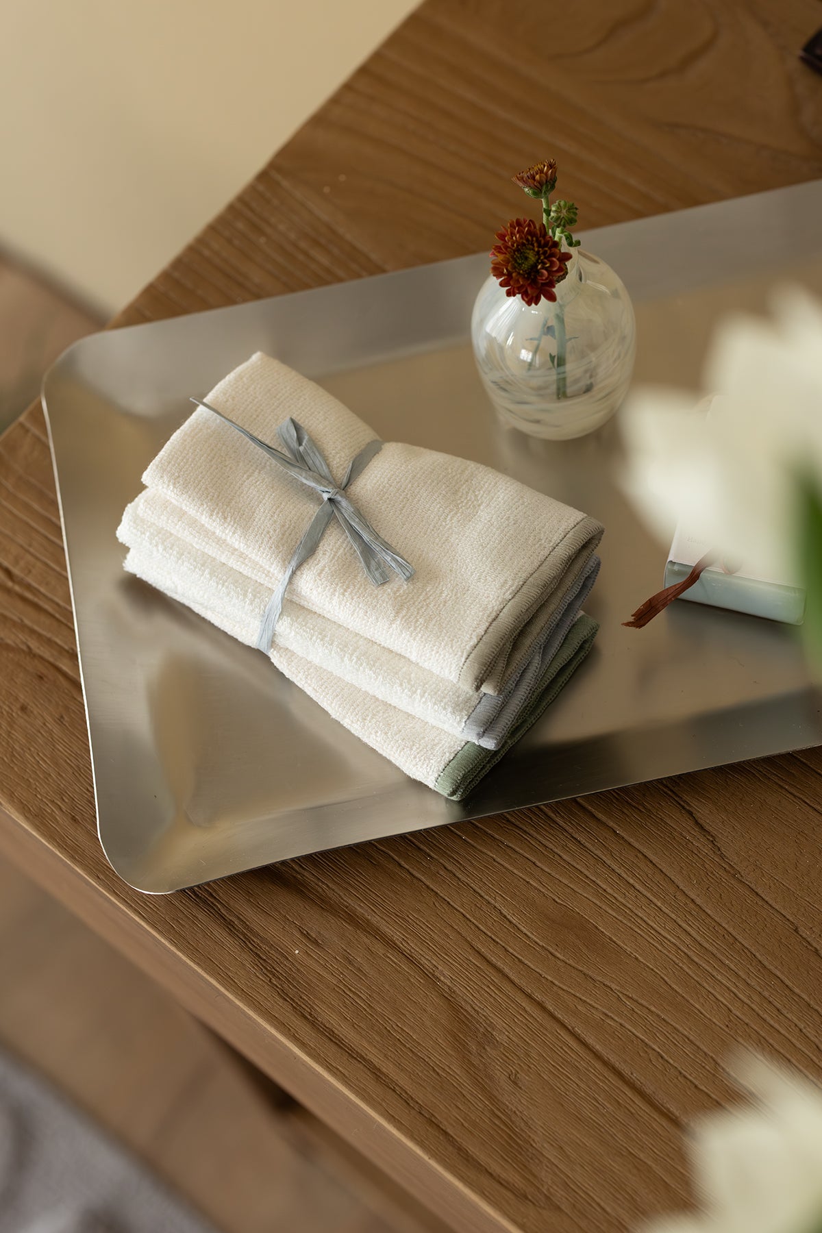 İRYA-Dolce Bambu 3'Lü 30X30 El Havlusu Çok Renkli-Havlu & Havlu Setleri-2-Milagron.com