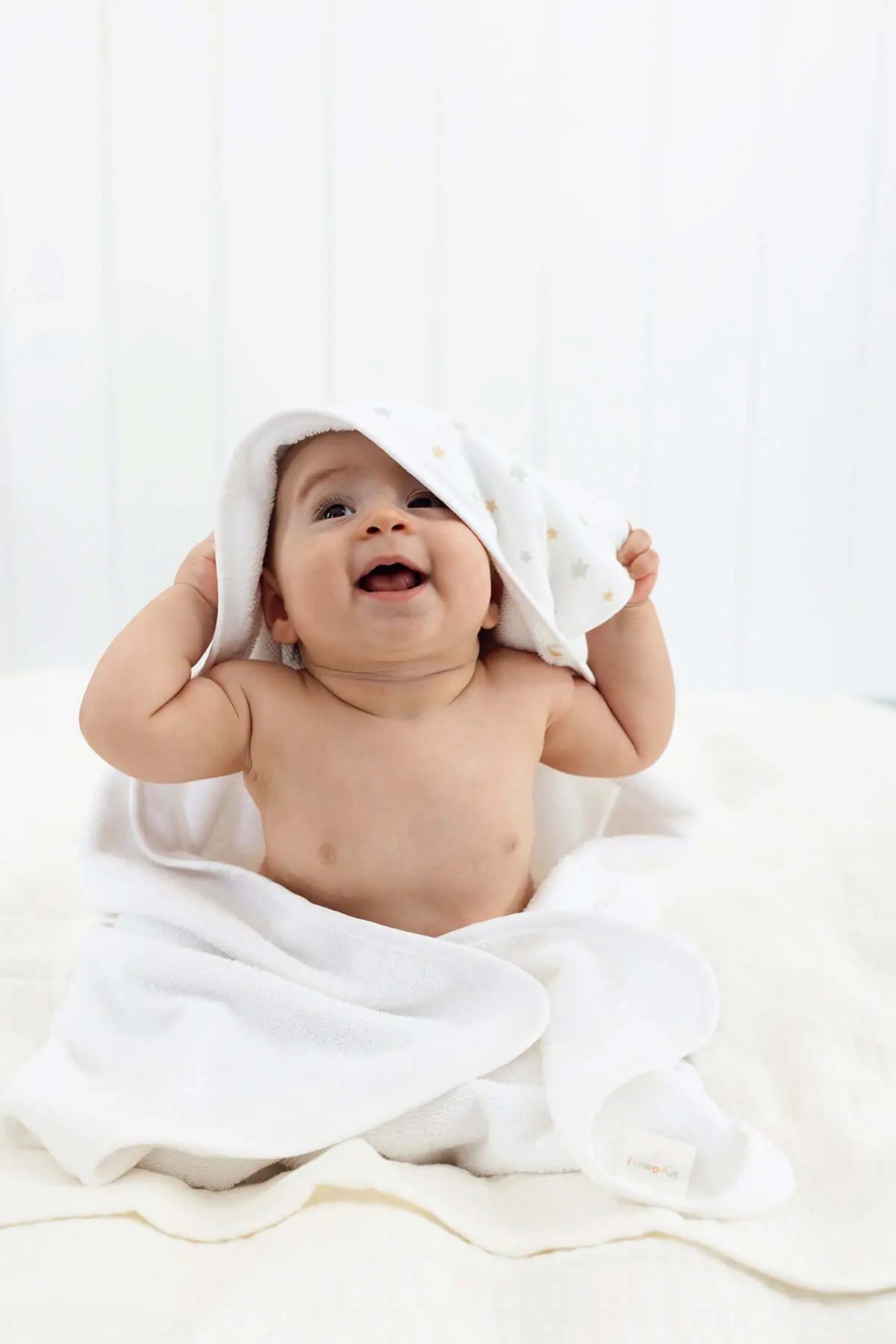 İRYA-Dreamer Organik Pamuk Müslin Bebek Kundak Beyaz 75X75-Kundak-1-Milagron.com