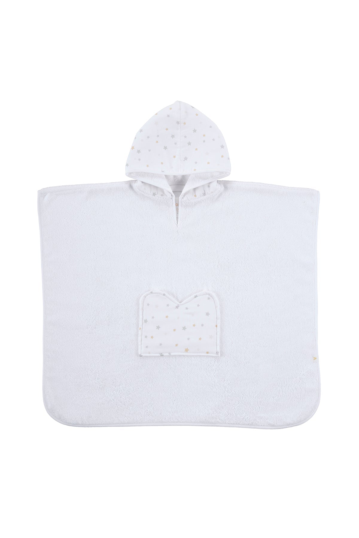 Irya-Dreamer Organik Pamuk Müslin Detaylı çocuk Panço Beyaz-Çocuk Pançosu-2-Milagron.com