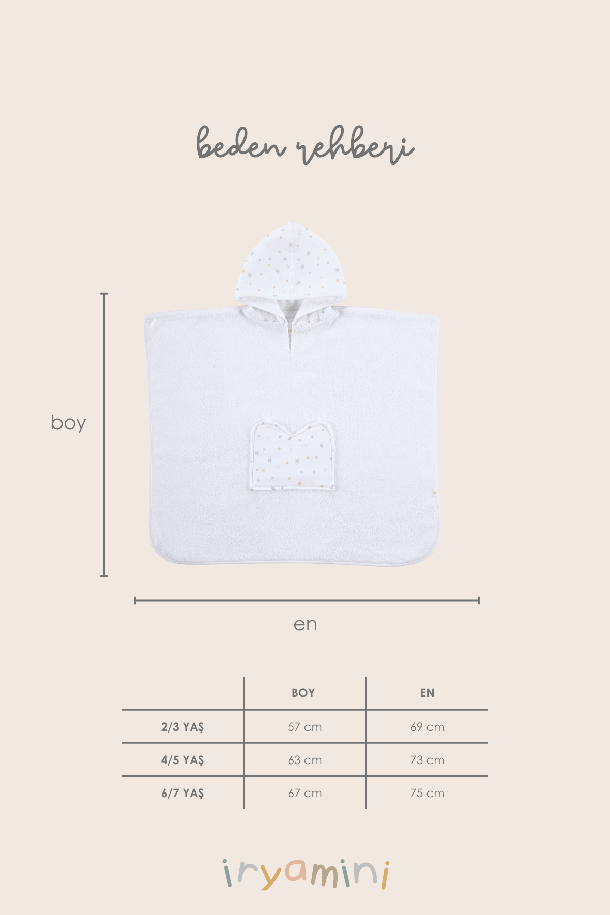 Irya-Dreamer Organik Pamuk Müslin Detaylı çocuk Panço Beyaz-Çocuk Pançosu-4-Milagron.com