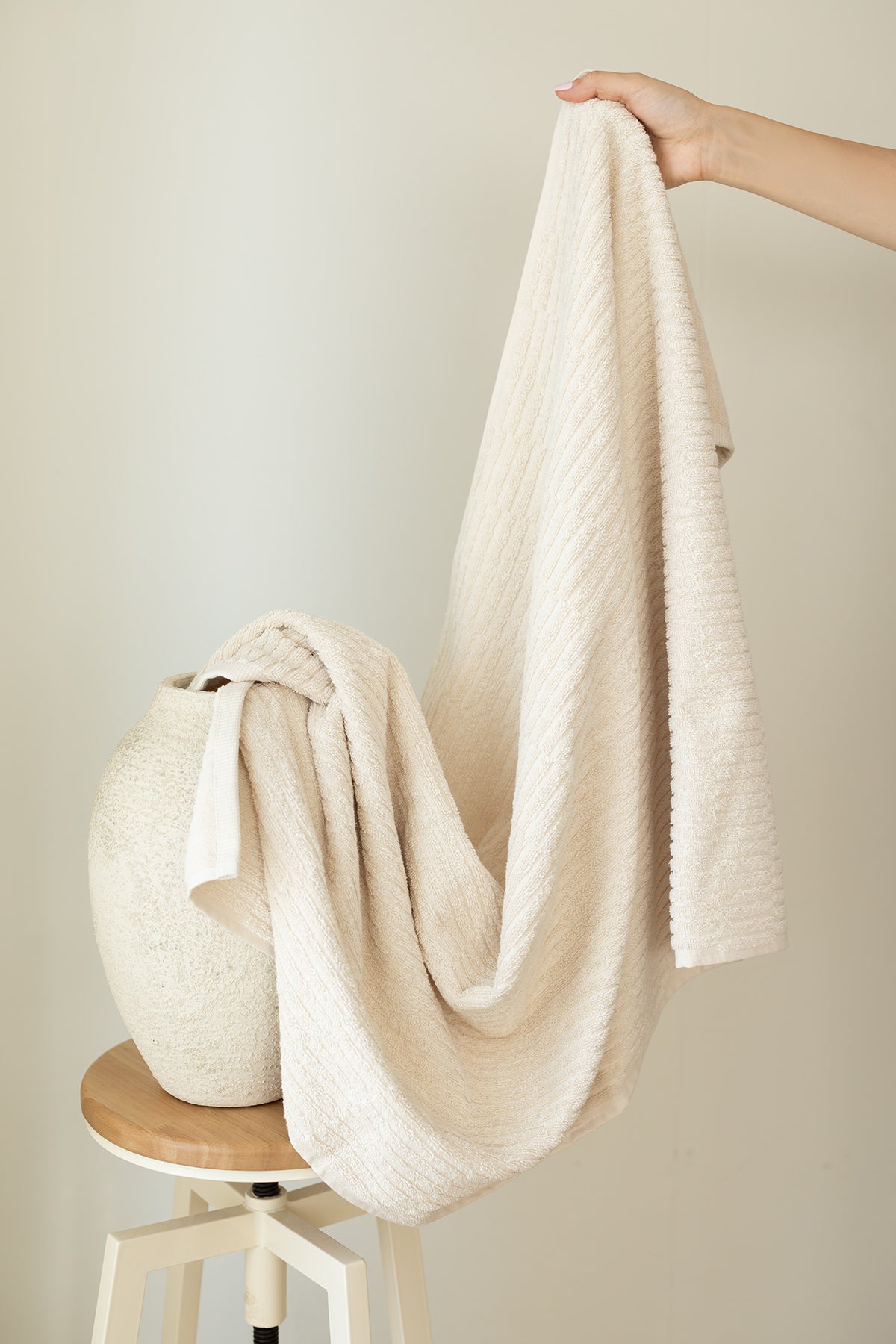 İRYA-Earth Banyo Havlusu 70X140 Cm Bej-Havlu & Havlu Setleri-1-Milagron.com