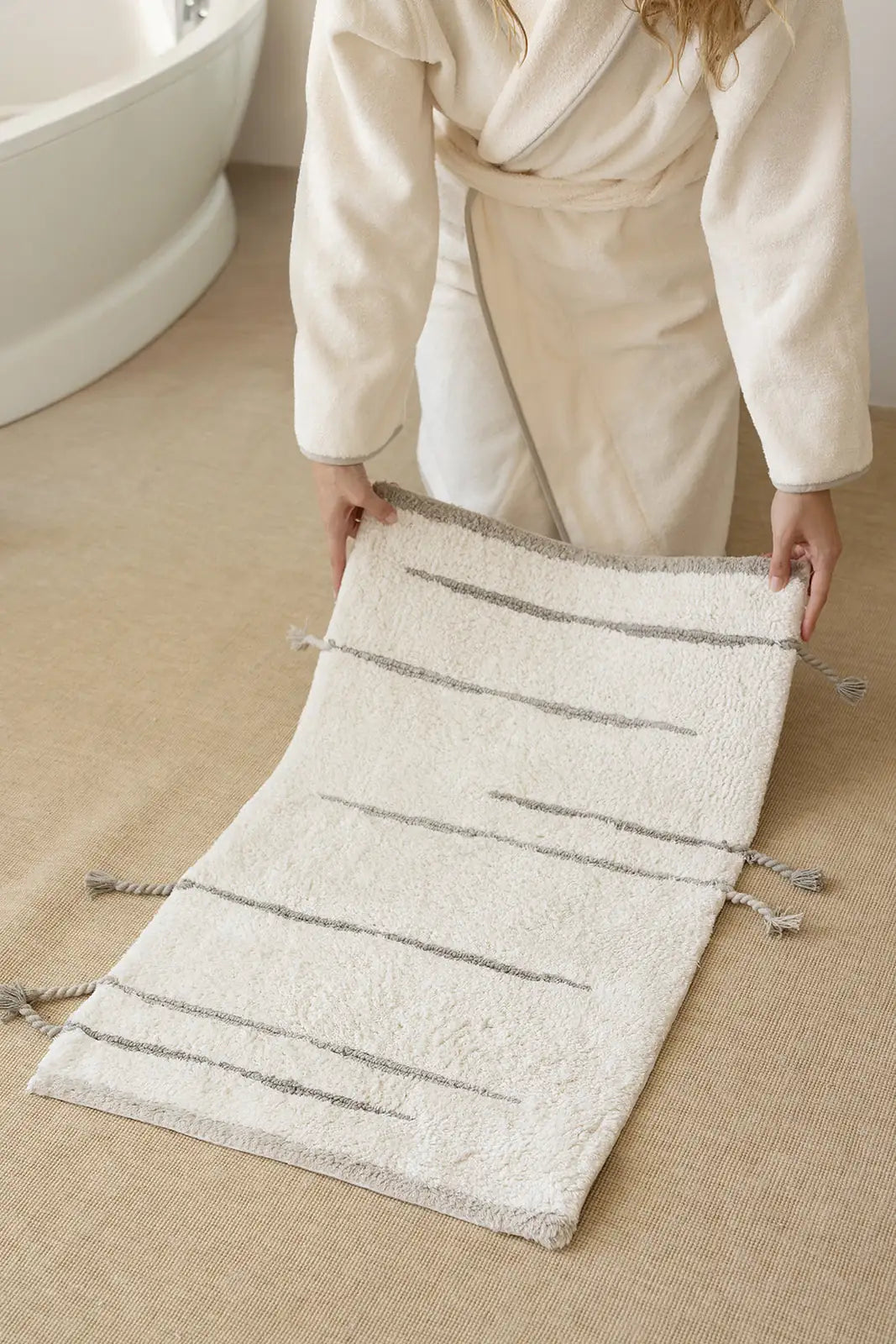 İRYA-Earth Tekli Banyo Paspası %100 Pamuk 60X100 Cm Yeşil-Paspas-2-Milagron.com